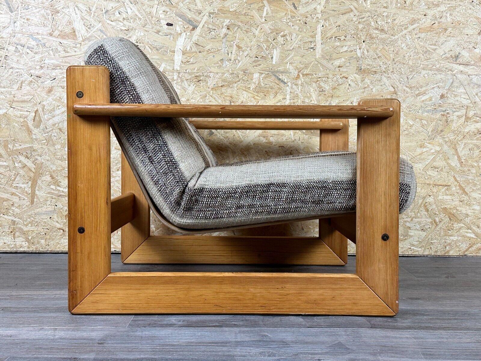 60s 70s Pine Easy Chair Lounge Chair Danish Modern Design For Sale 6