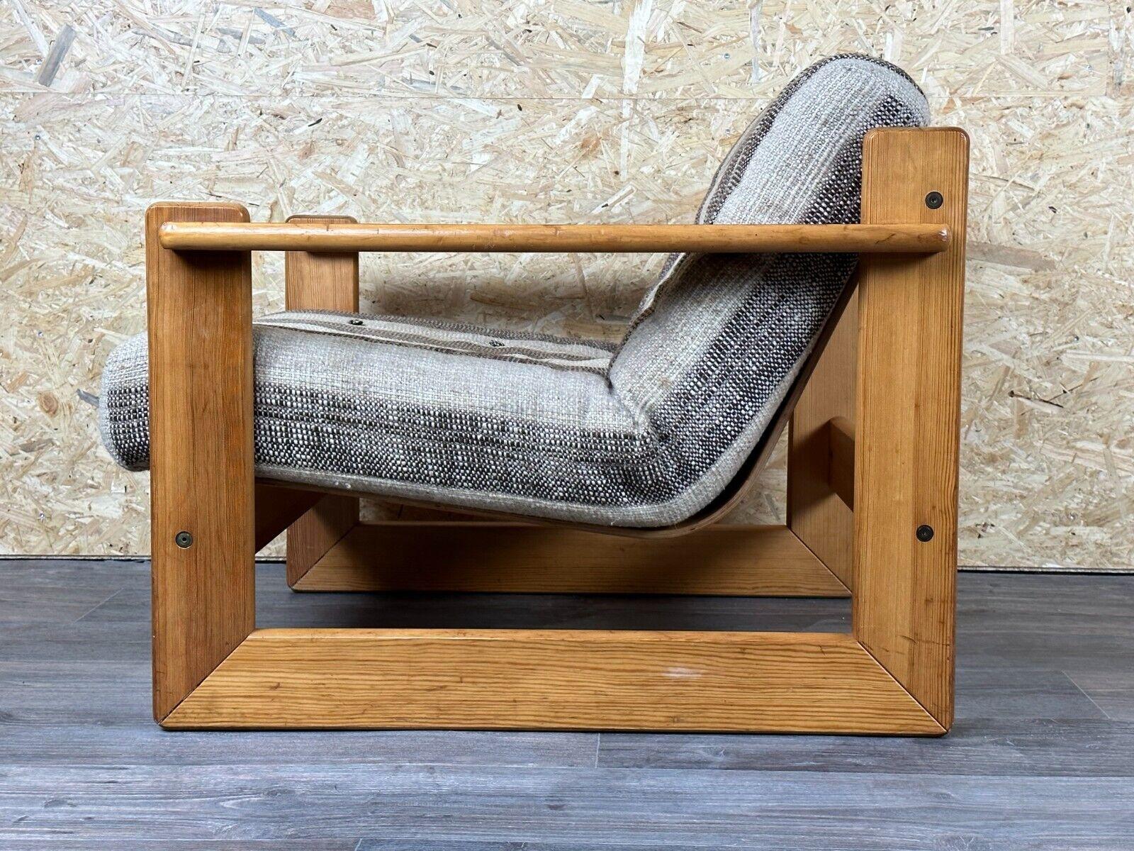 60s 70s Pine Easy Chair Lounge Chair Danish Modern Design For Sale 11