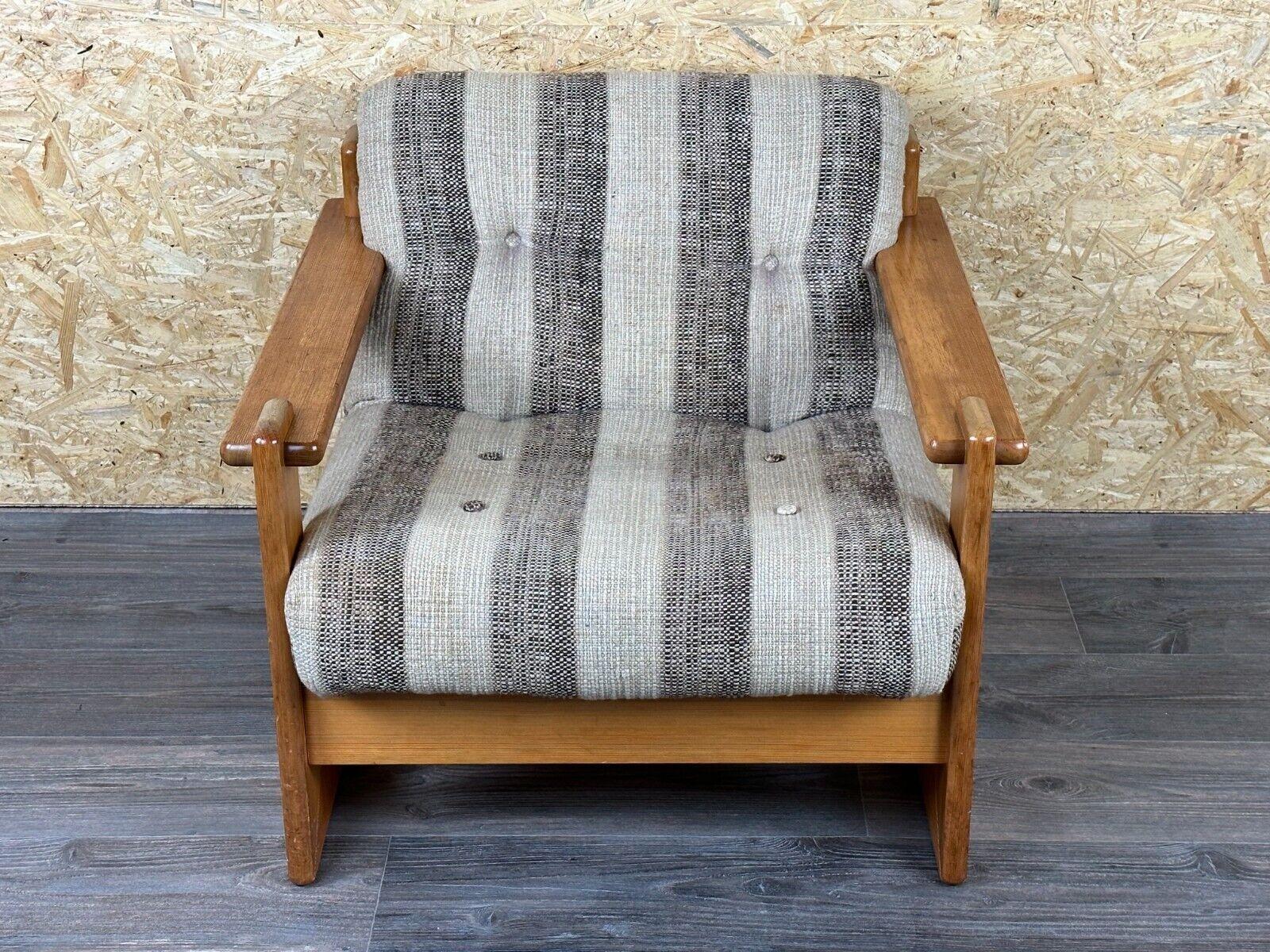 German 60s 70s Pine Easy Chair Lounge Chair Danish Modern Design For Sale