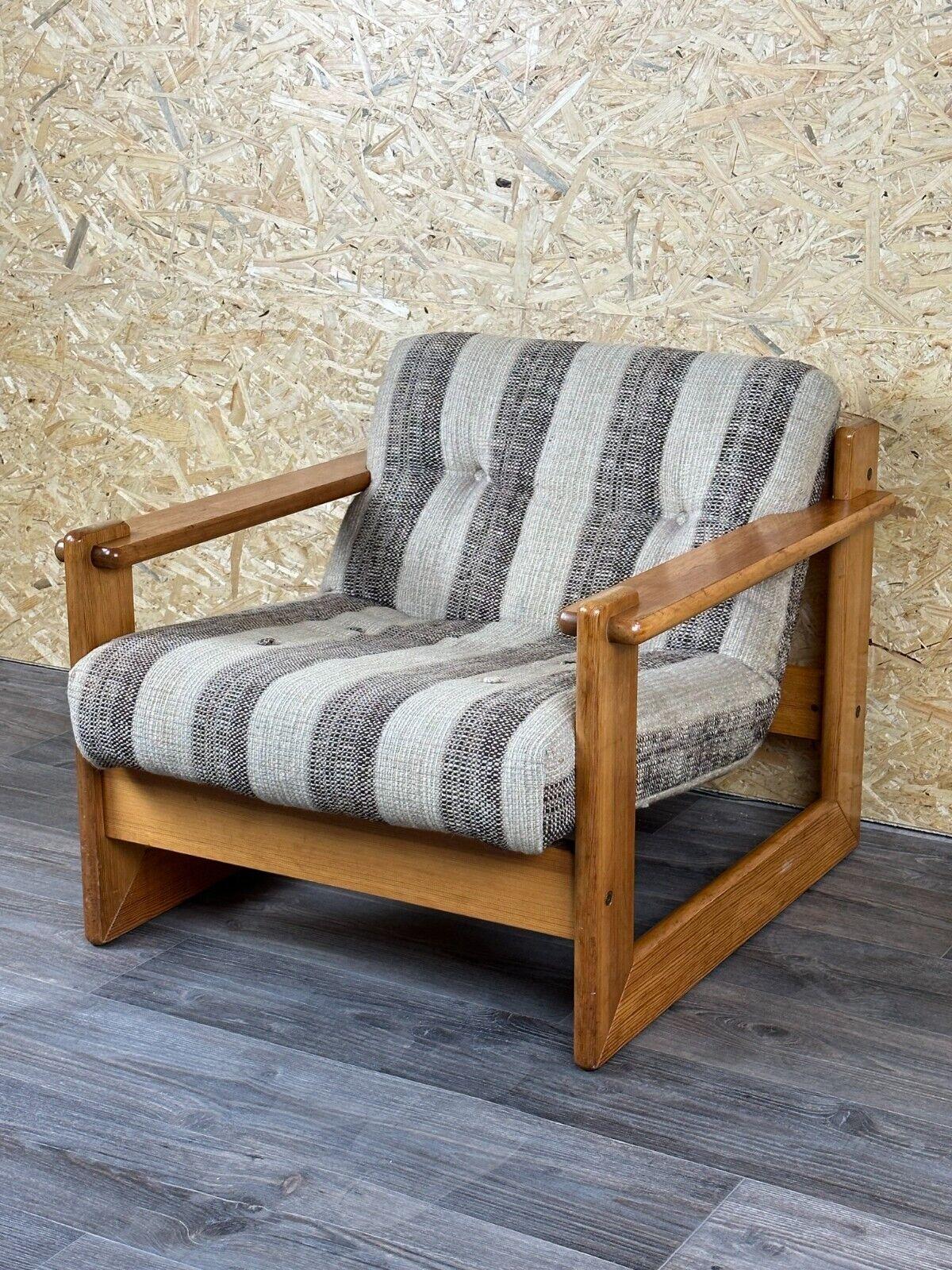 60s 70s Pine Easy Chair Lounge Chair Danish Modern Design In Good Condition For Sale In Neuenkirchen, NI