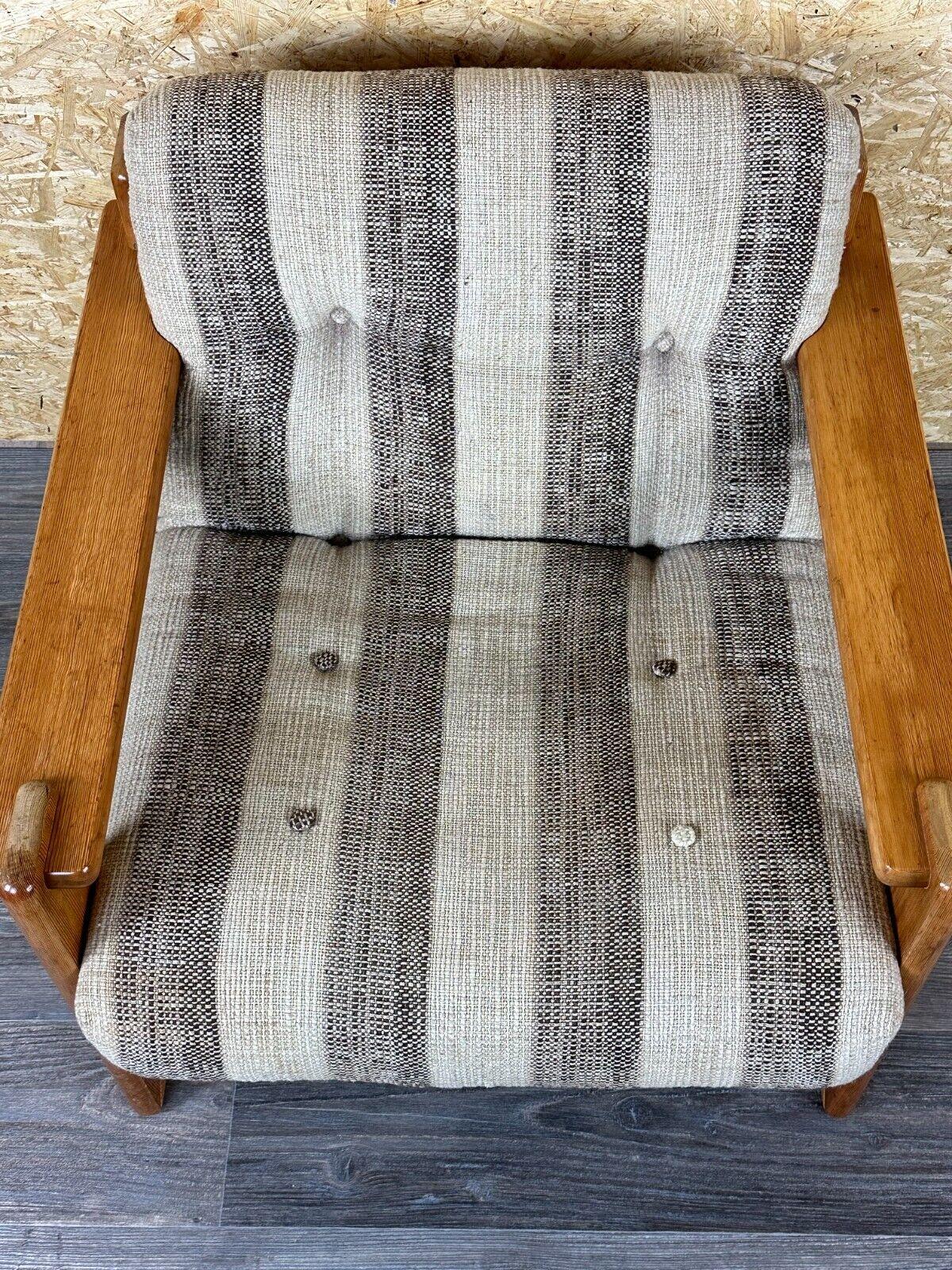 60s 70s Pine Easy Chair Lounge Chair Danish Modern Design For Sale 2