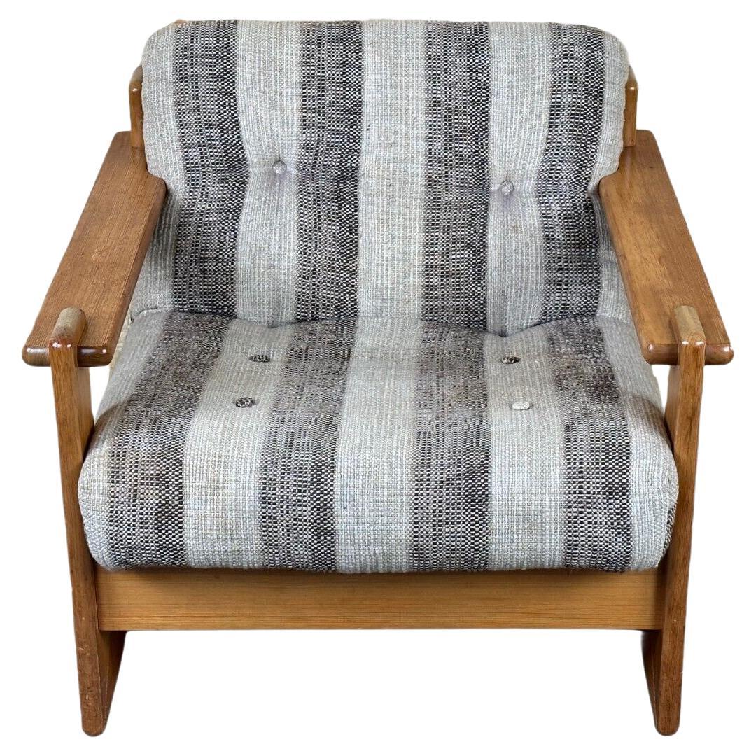 60s 70s Pine Easy Chair Lounge Chair Danish Modern Design For Sale