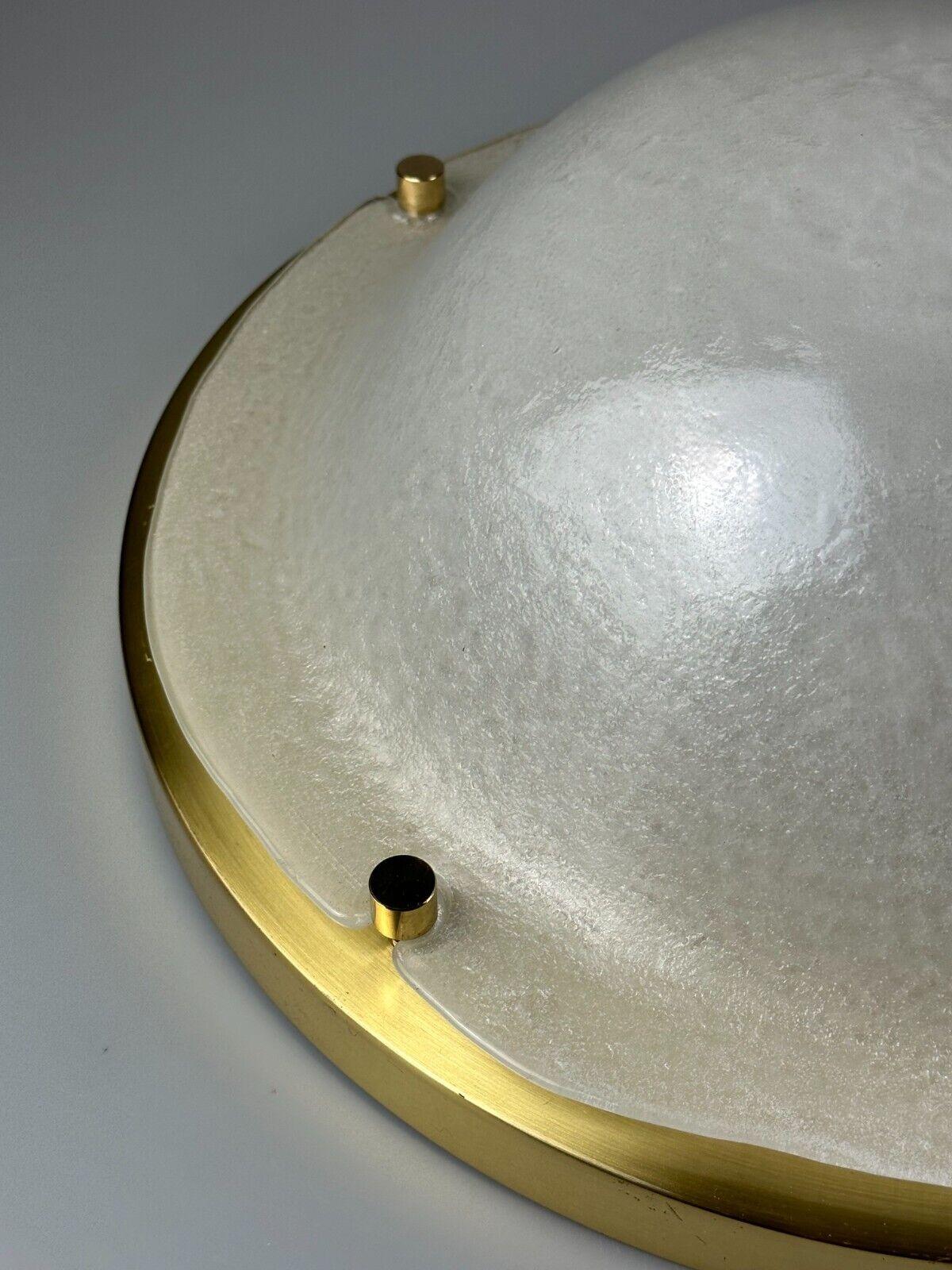 60s 70s Plafoniere ceiling lamp Limburg Germany glass brass Space Age For Sale 6
