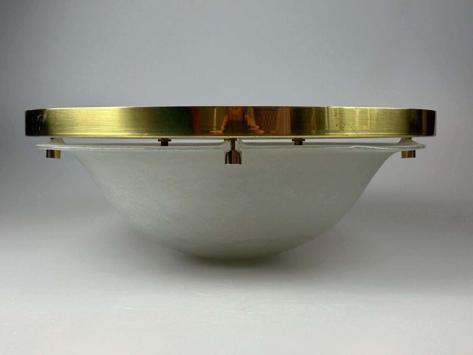 60s 70s Plafoniere ceiling lamp Limburg Germany glass brass Space Age For Sale 12