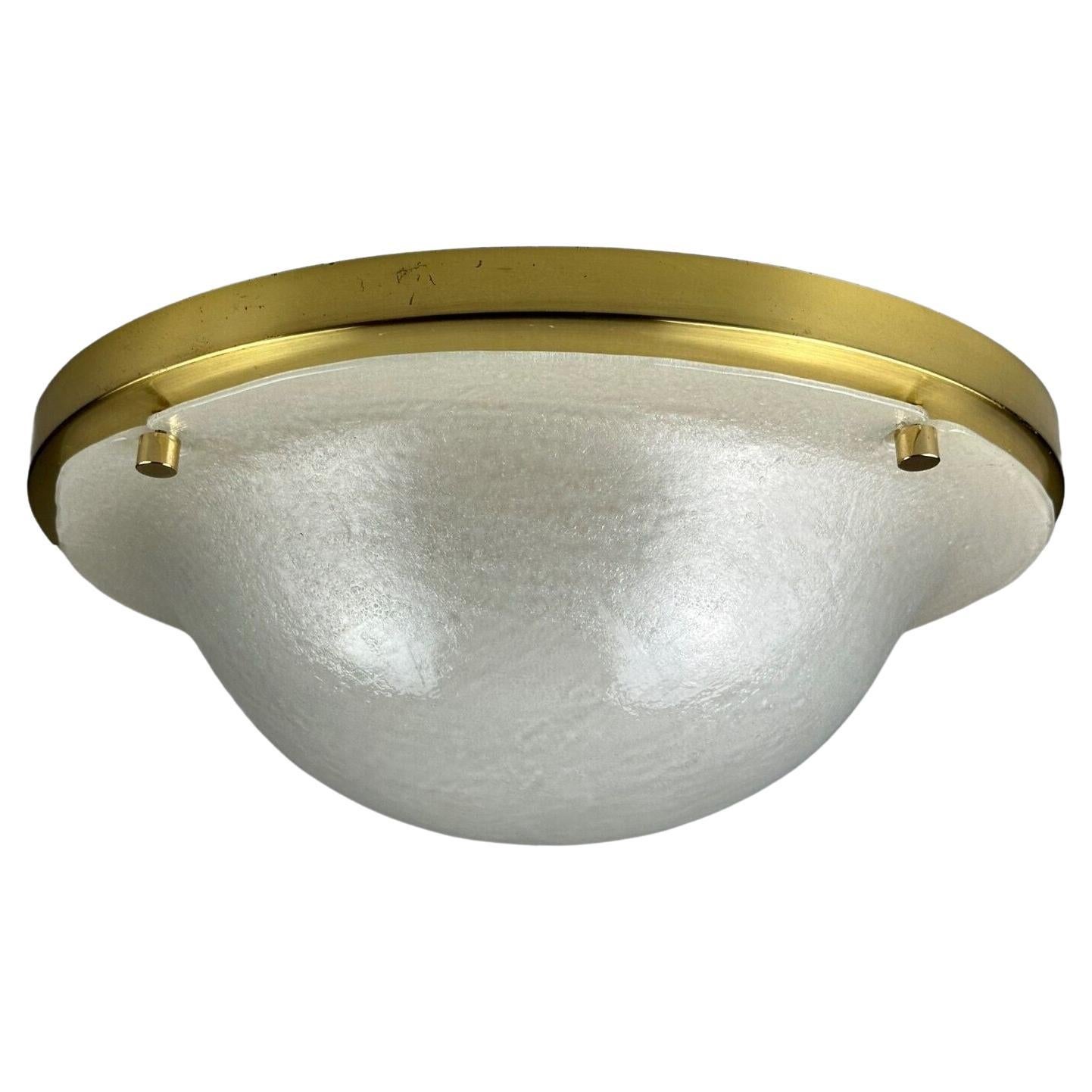 60s 70s Plafoniere ceiling lamp Limburg Germany glass brass Space Age For Sale