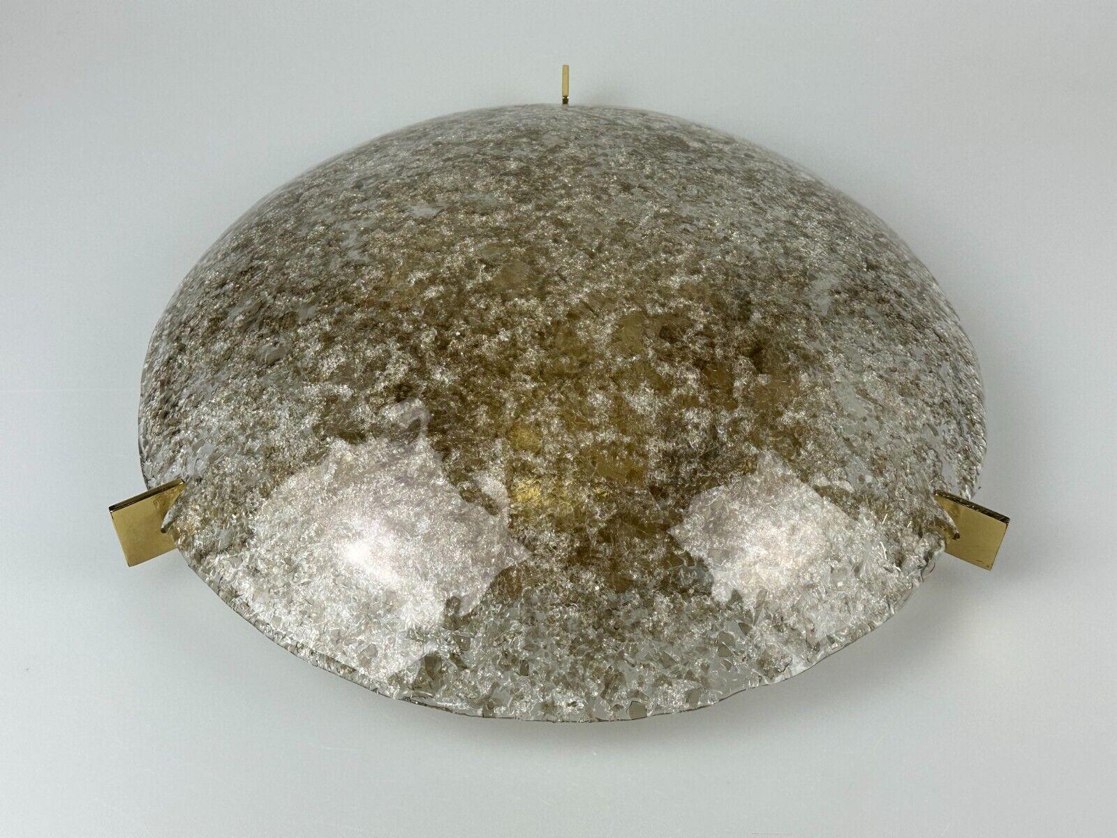 60s 70s Plafoniere Flush Mount Ice Glass ceiling lamp by Kaiser Leuchten 3