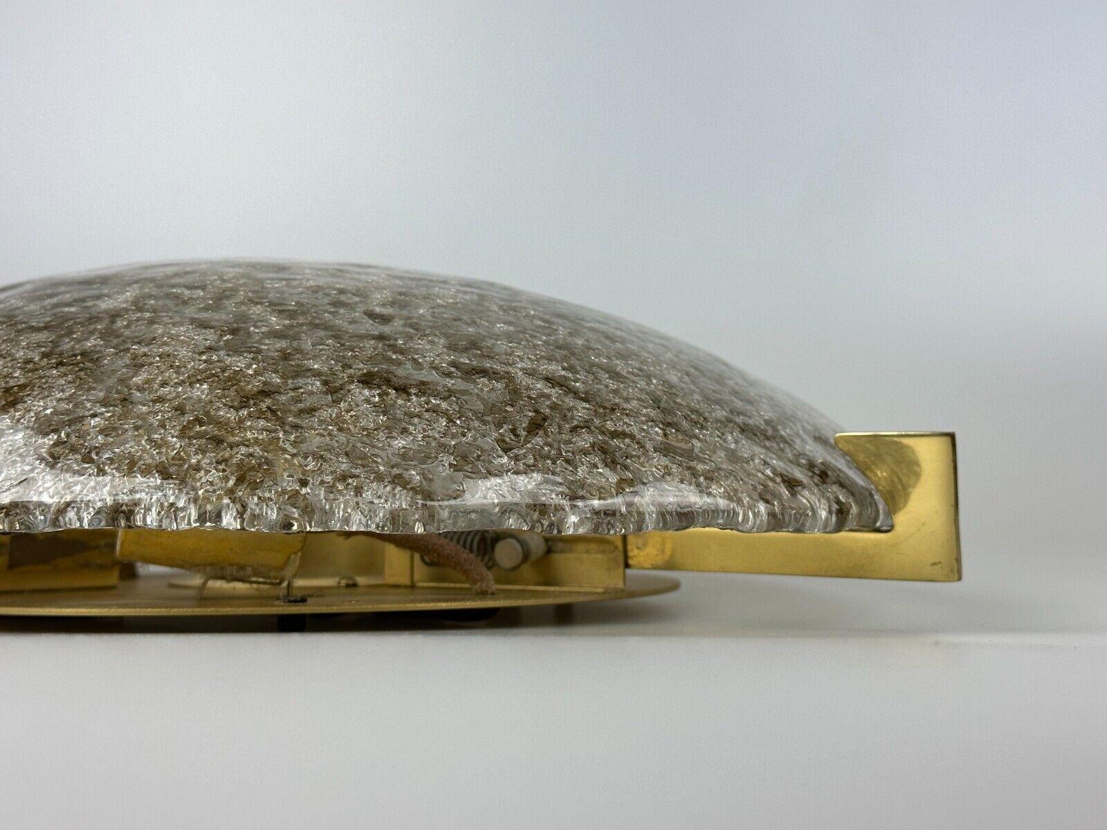 60s 70s Plafoniere Flush Mount Ice Glass ceiling lamp by Kaiser Leuchten For Sale 6
