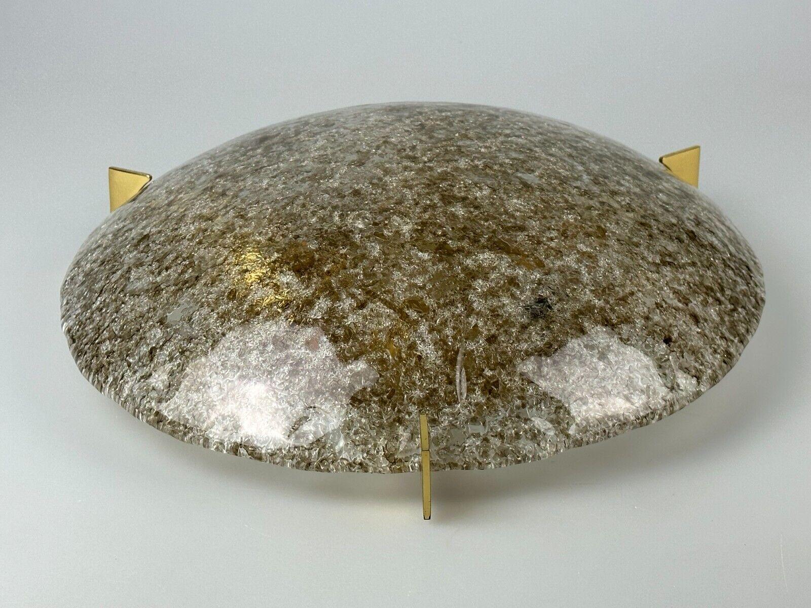 60s 70s Plafoniere Flush Mount Ice Glass ceiling lamp by Kaiser Leuchten For Sale 10