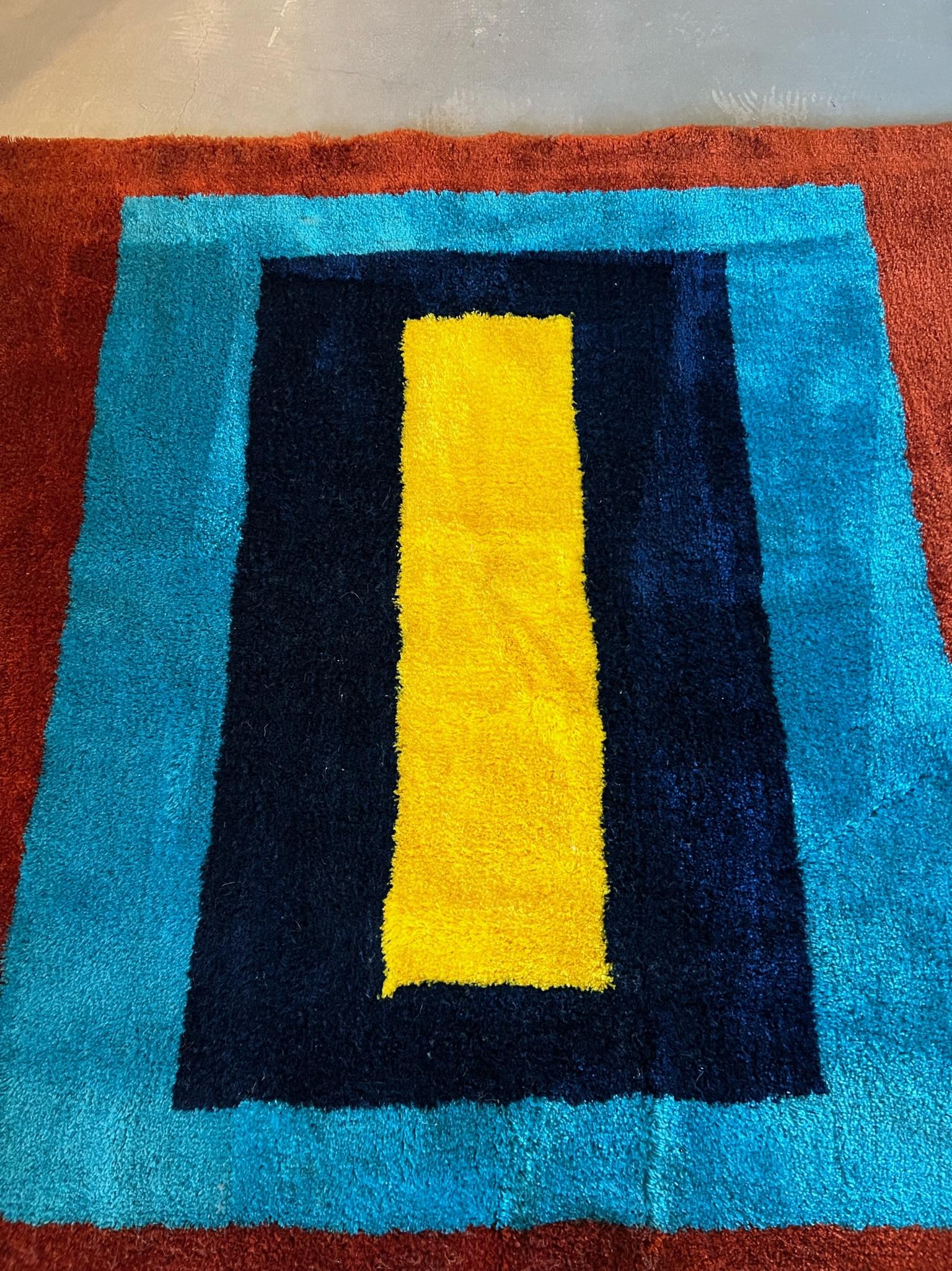 60's 70's REGAL RUGS North Vernon Indiana UNUSED Rya Rug Mid Century Modern en vente 1