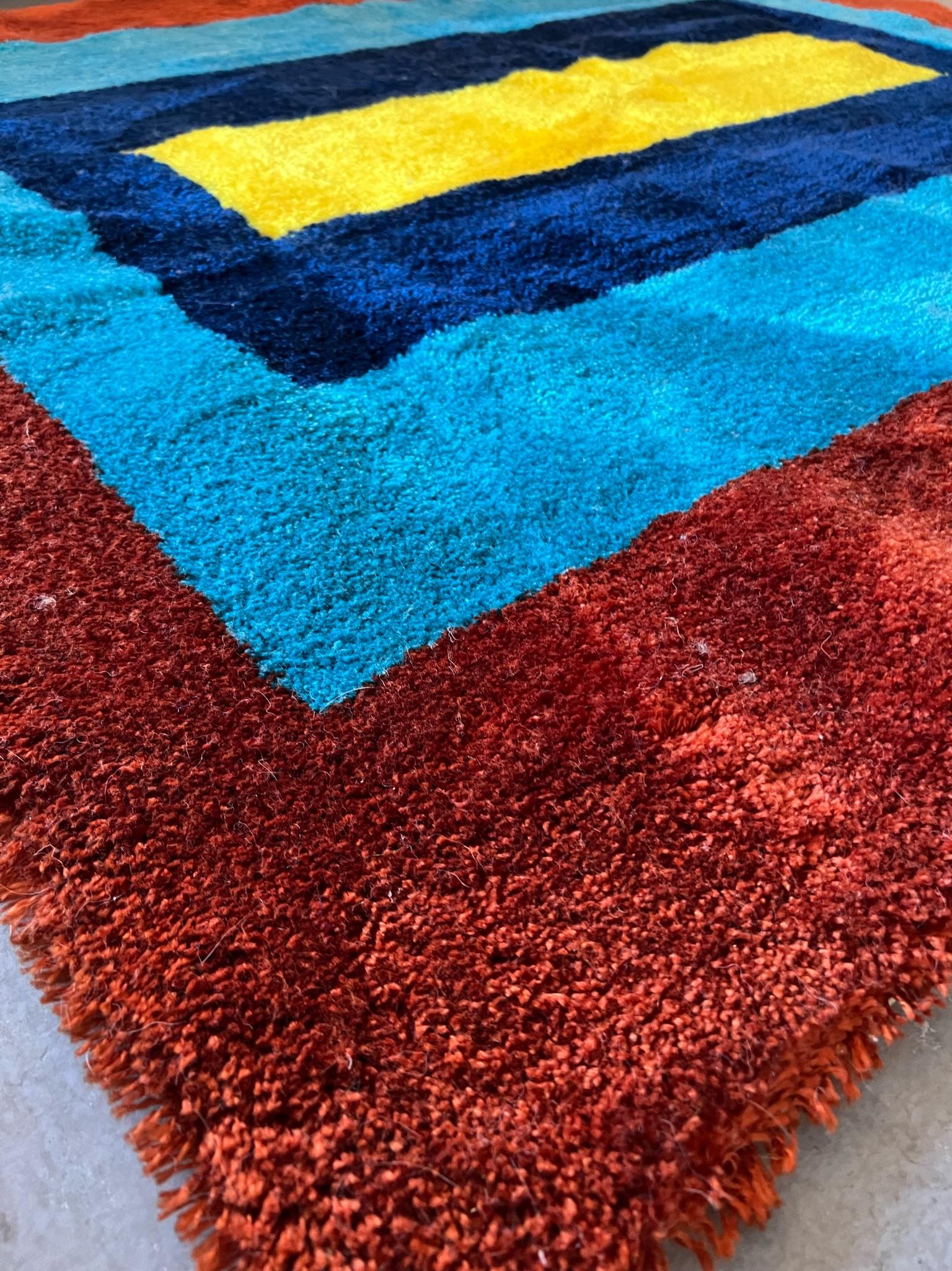 60's 70's REGAL RUGS North Vernon Indiana UNUSED Rya Rug Mid Century Modern en vente 2