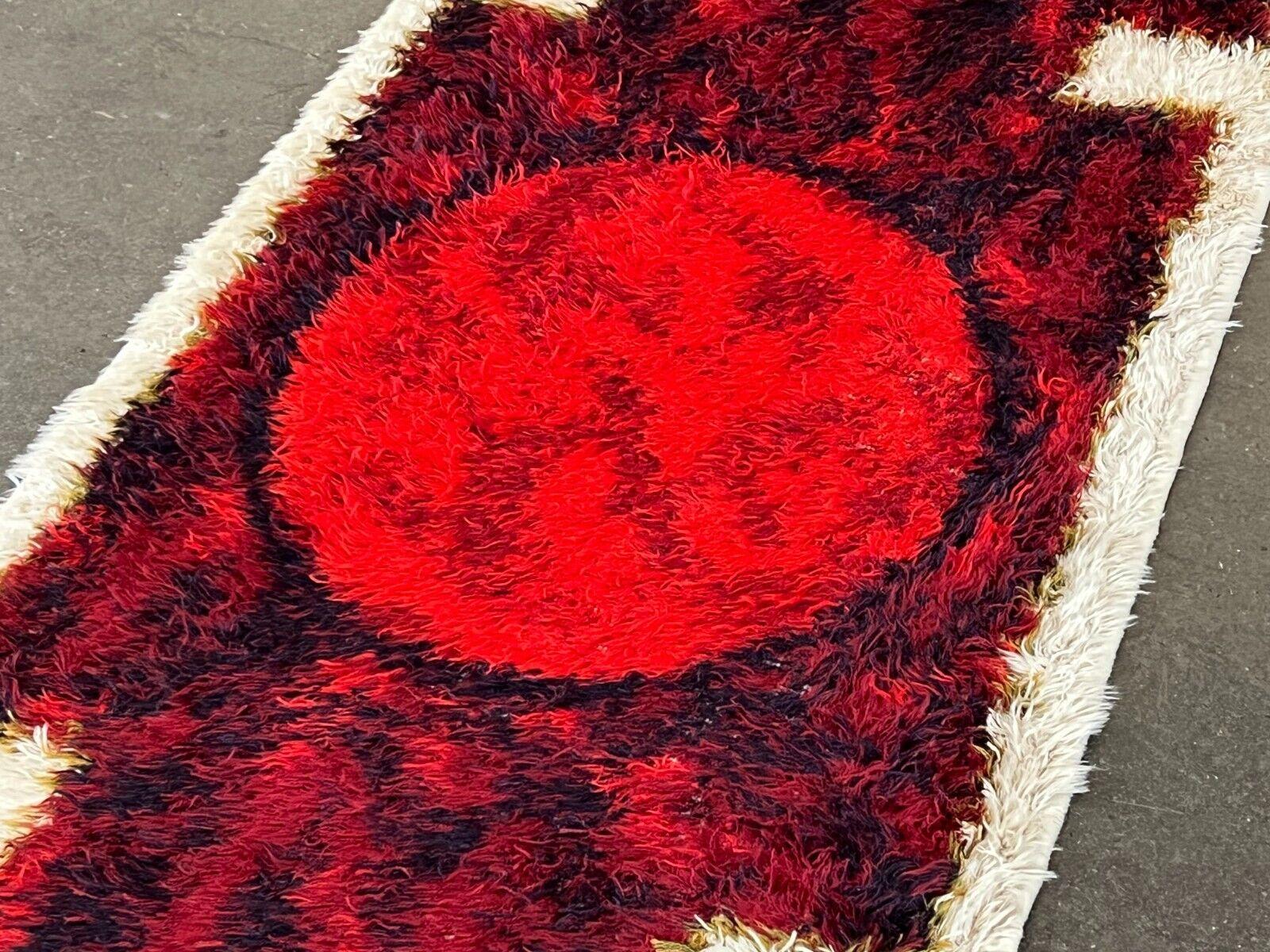60s 70s Runner Rug Carpet Rug Space Age by Hojer Eksport Denmark Design For Sale 1