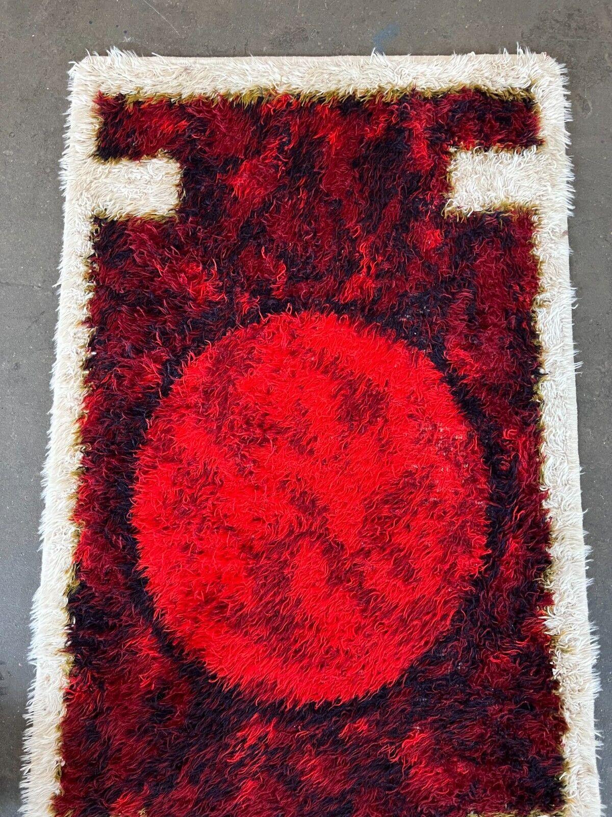 60s 70s Runner Rug Carpet Rug Space Age by Hojer Eksport Denmark Design For Sale 5