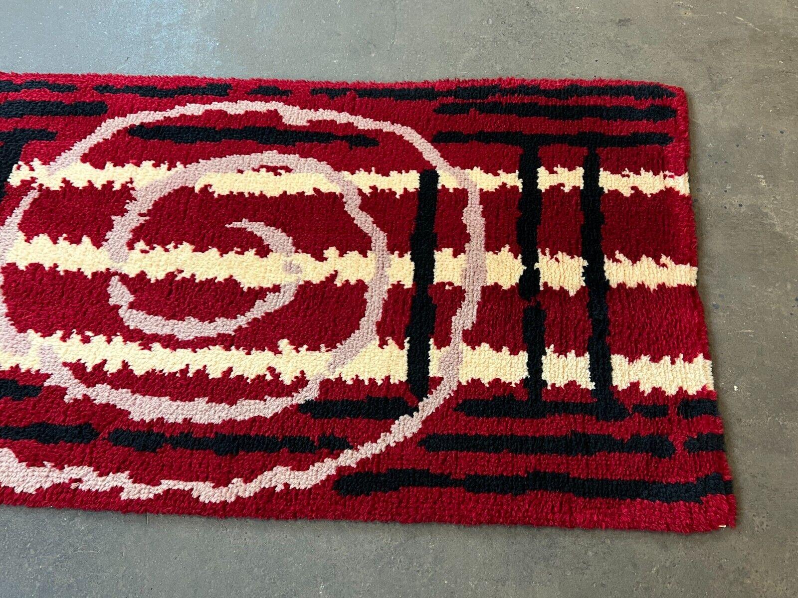 1960s-1970s Runner Rug Carpet Rug Space Age Denmark Danish Design For Sale 7