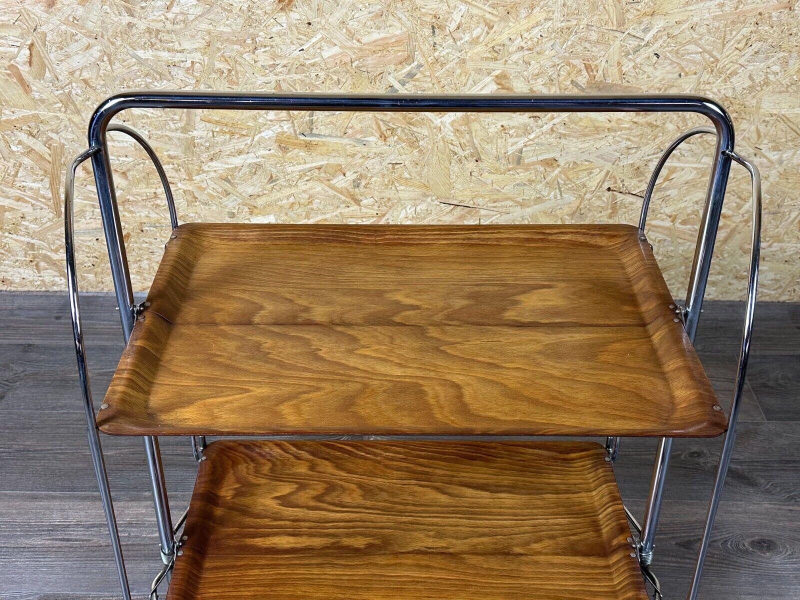 60s 70s serving trolley dinette side table space age brown design 60s 70s en vente 5