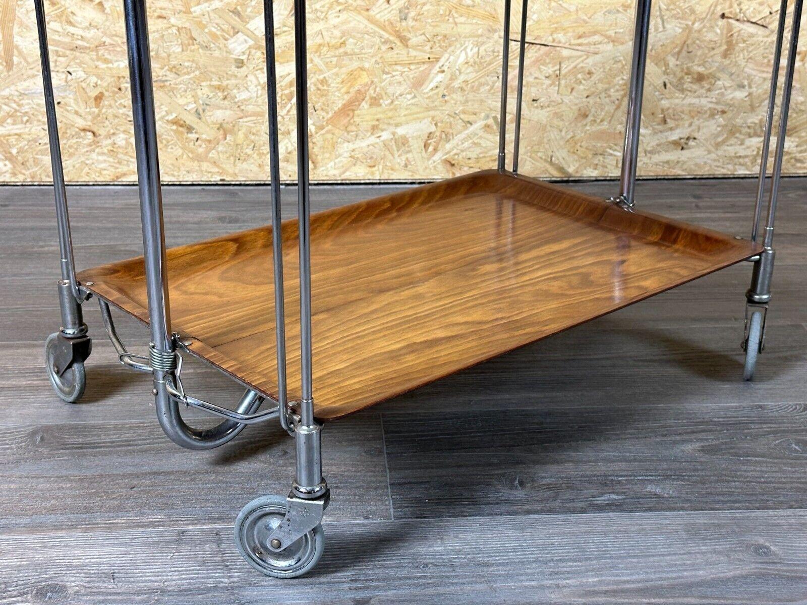 Fin du 20e siècle 60s 70s serving trolley dinette side table space age brown design 60s 70s en vente