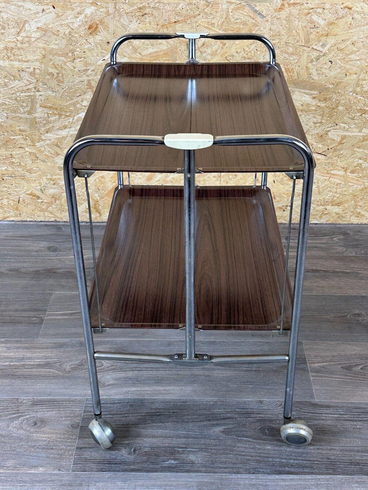 60s 70s serving trolley dinette side table space age brown design For Sale 8