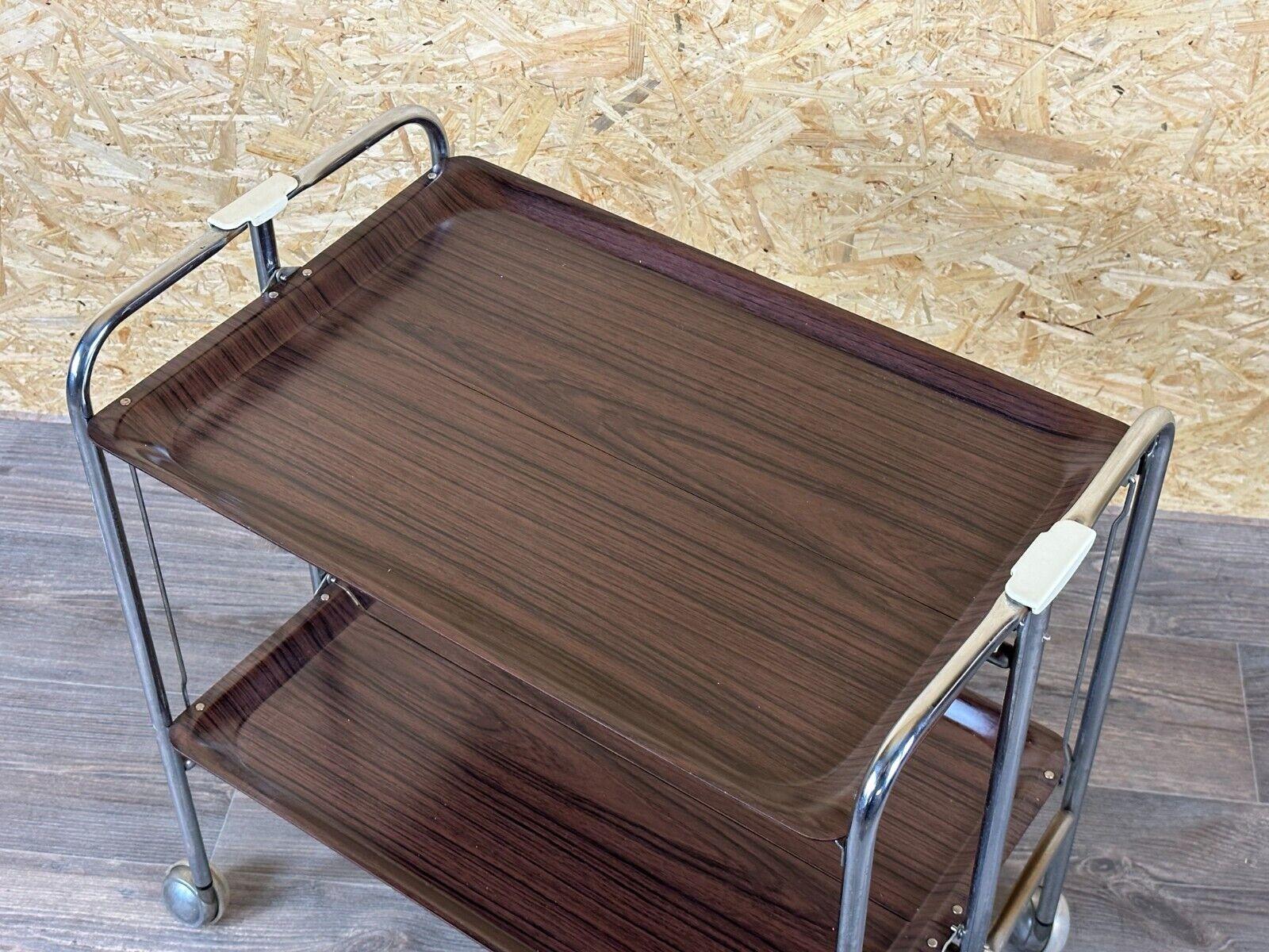 Fin du 20e siècle 60s 70s serving trolley dinette side table space age brown designs en vente