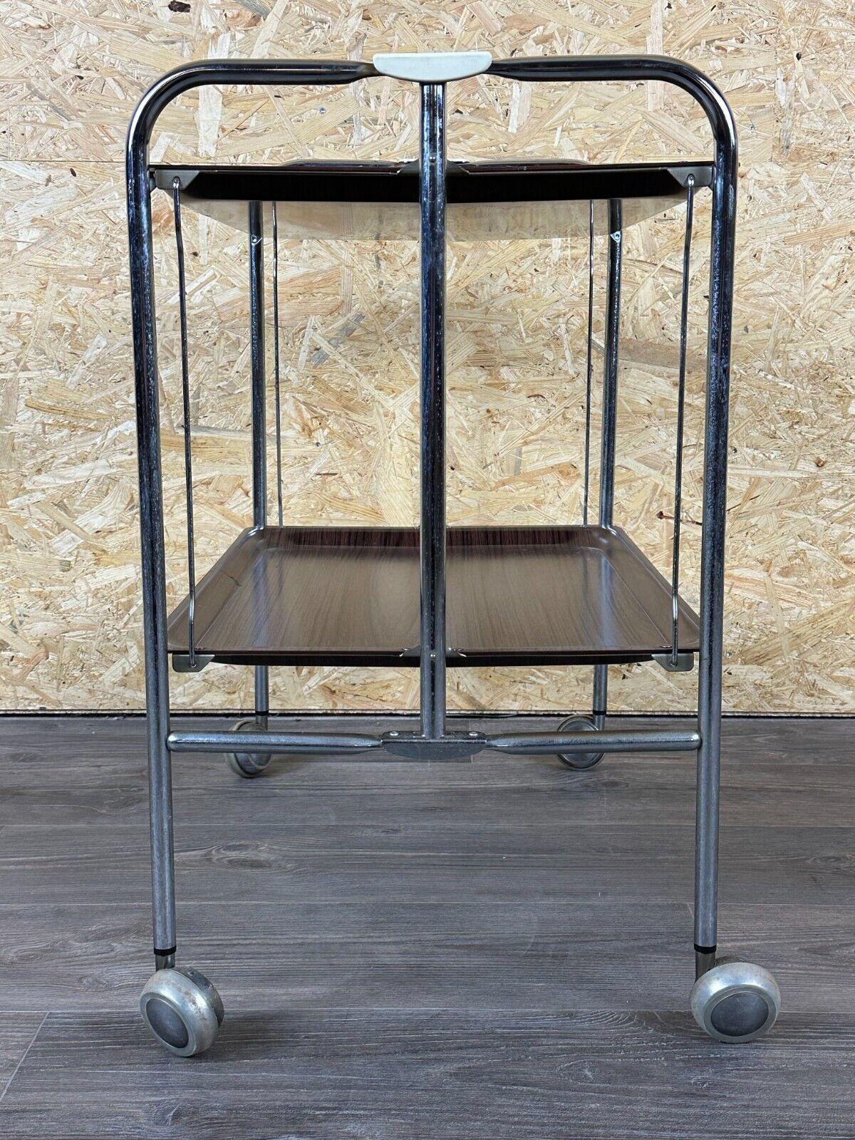 60s 70s serving trolley dinette side table space age brown design im Angebot 1