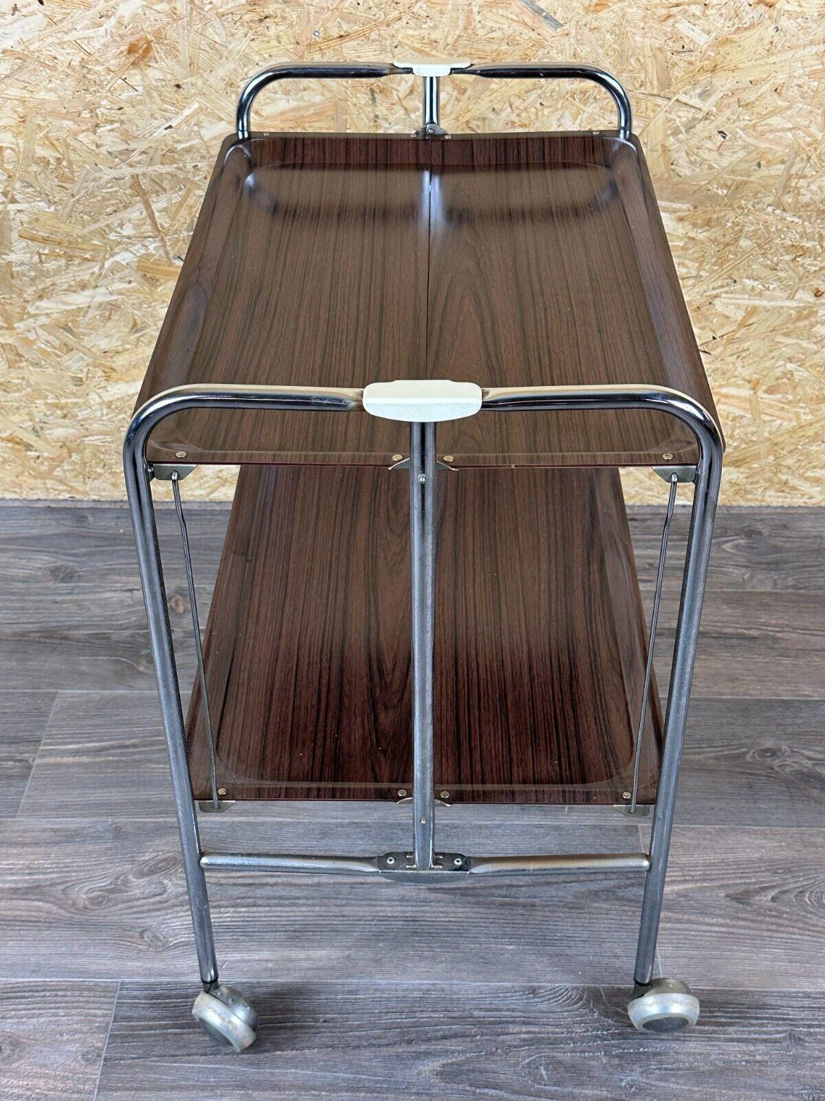60s 70s serving trolley dinette side table space age brown designs en vente 2