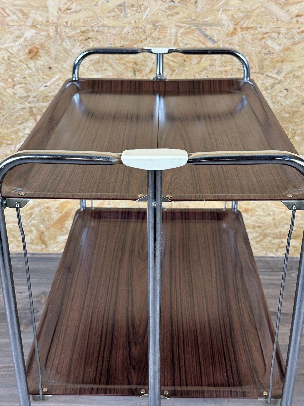 60s 70s serving trolley dinette side table space age brown designs en vente 3