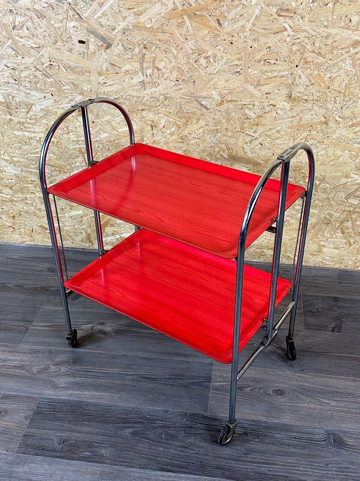 60s 70s serving trolley dinette side table space age red design 6