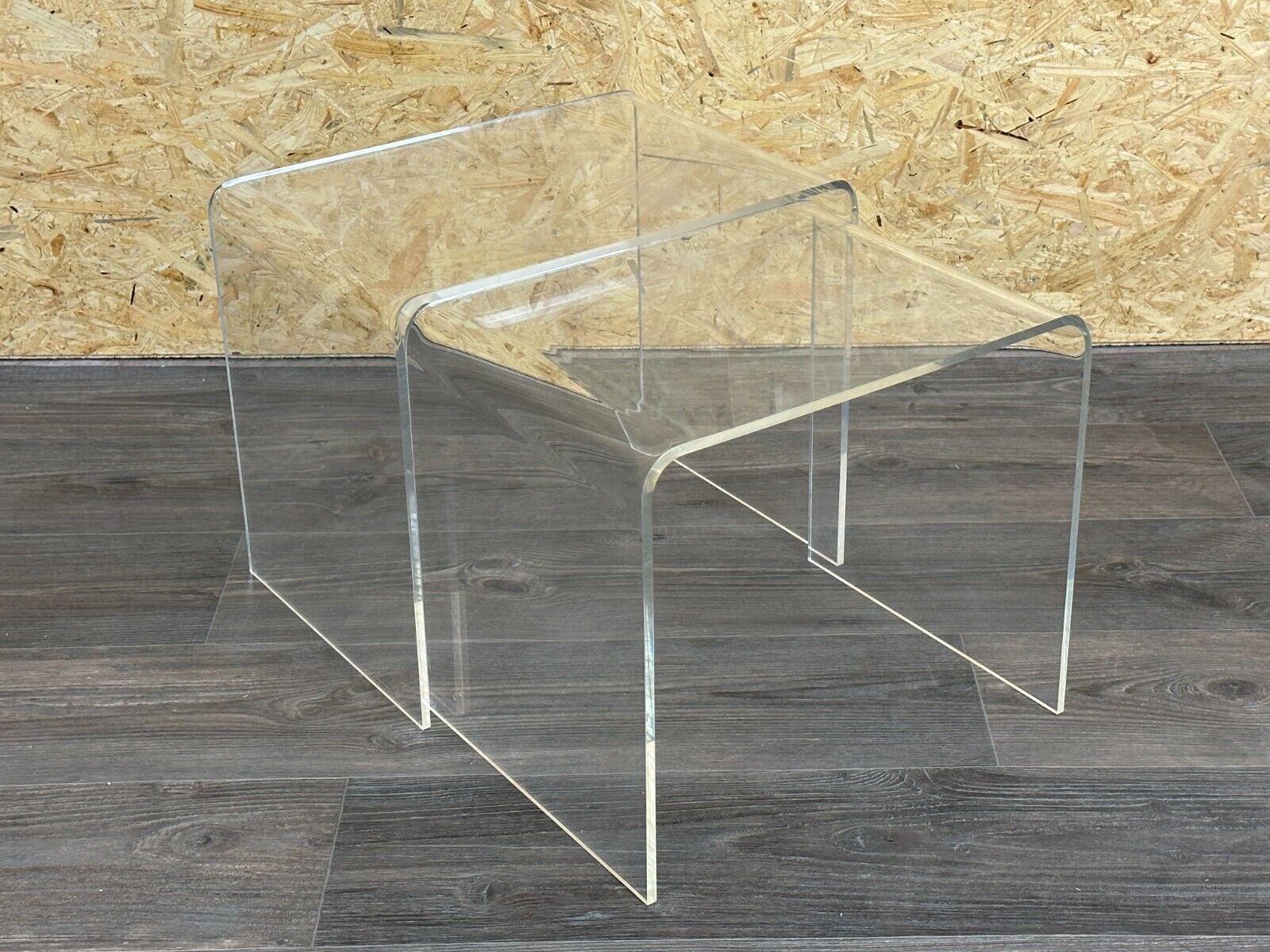 60s 70s Tables d'appoint Tables gigognes Acrylique Plastique Space Age Design en vente 14