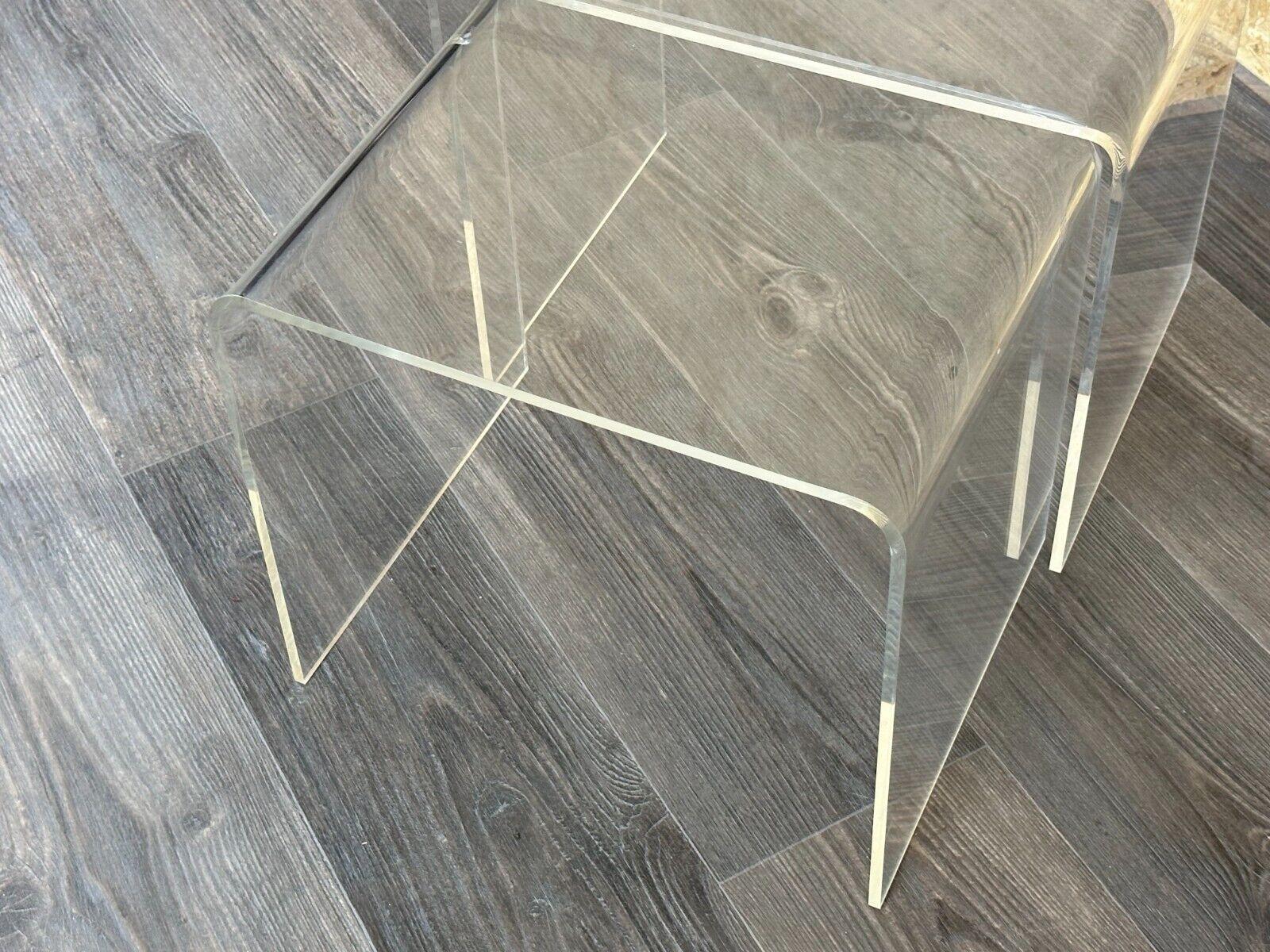 60s 70s Side Tables Nesting Tables Acrylic Plastic Space Age Design For Sale 1