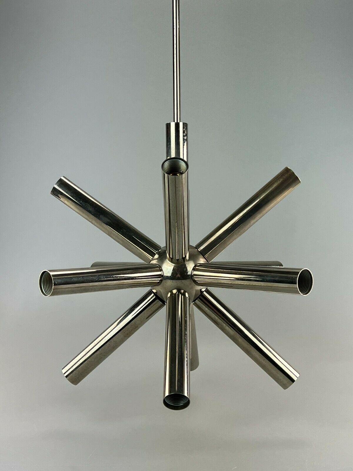 60s 70s Sputnik ceiling lamp hanging lamp Sciolari chrome Space Age Design 60s 70s

Object: ceiling lamp

Manufacturer: Sciolari

Condition: good - vintage

Age: around 1960-1970

Dimensions:

Diameter = 40cm
Height = 70cm

Other