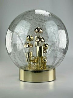 60s 70s Table Lamp Ball Lamp Doria "Big Ball" Glass Space Age Design