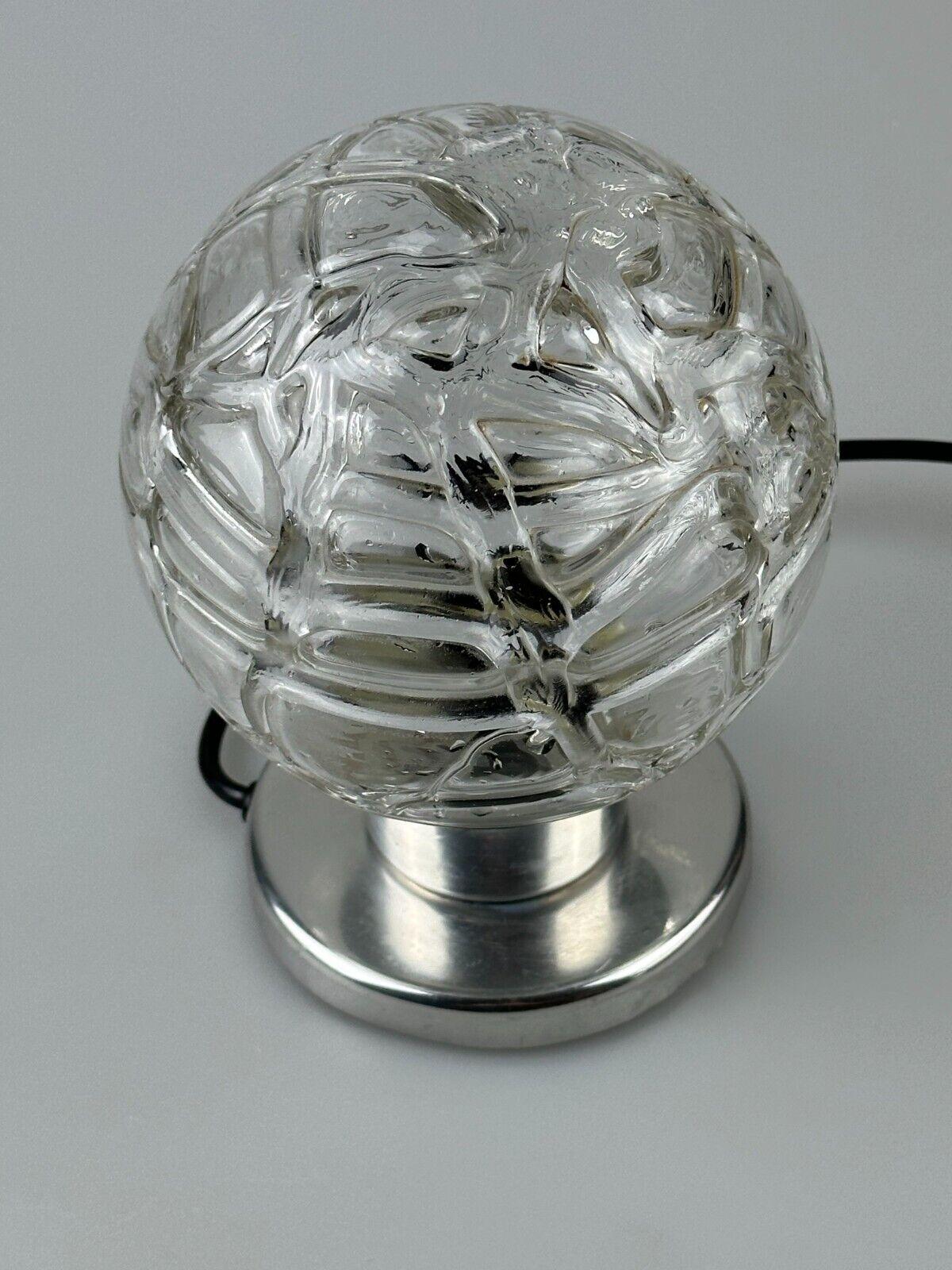 60s 70s table lamp bedside lamp chrome Doria glass space age design For Sale 6