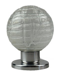 60s 70s table lamp bedside lamp chrome Doria glass space age design