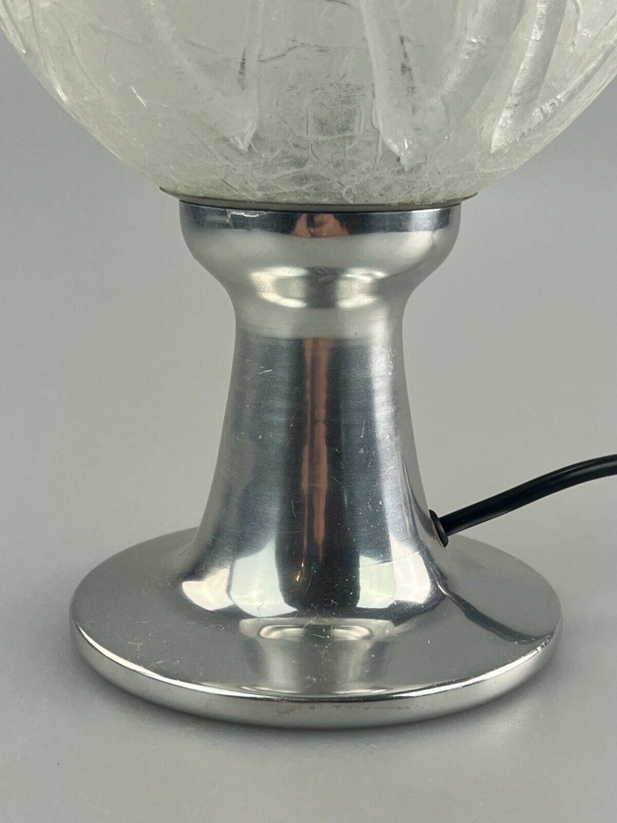 Late 20th Century 60s 70s Table Lamp Bedside Lamp Chrome Doria Glass Space Age Design For Sale