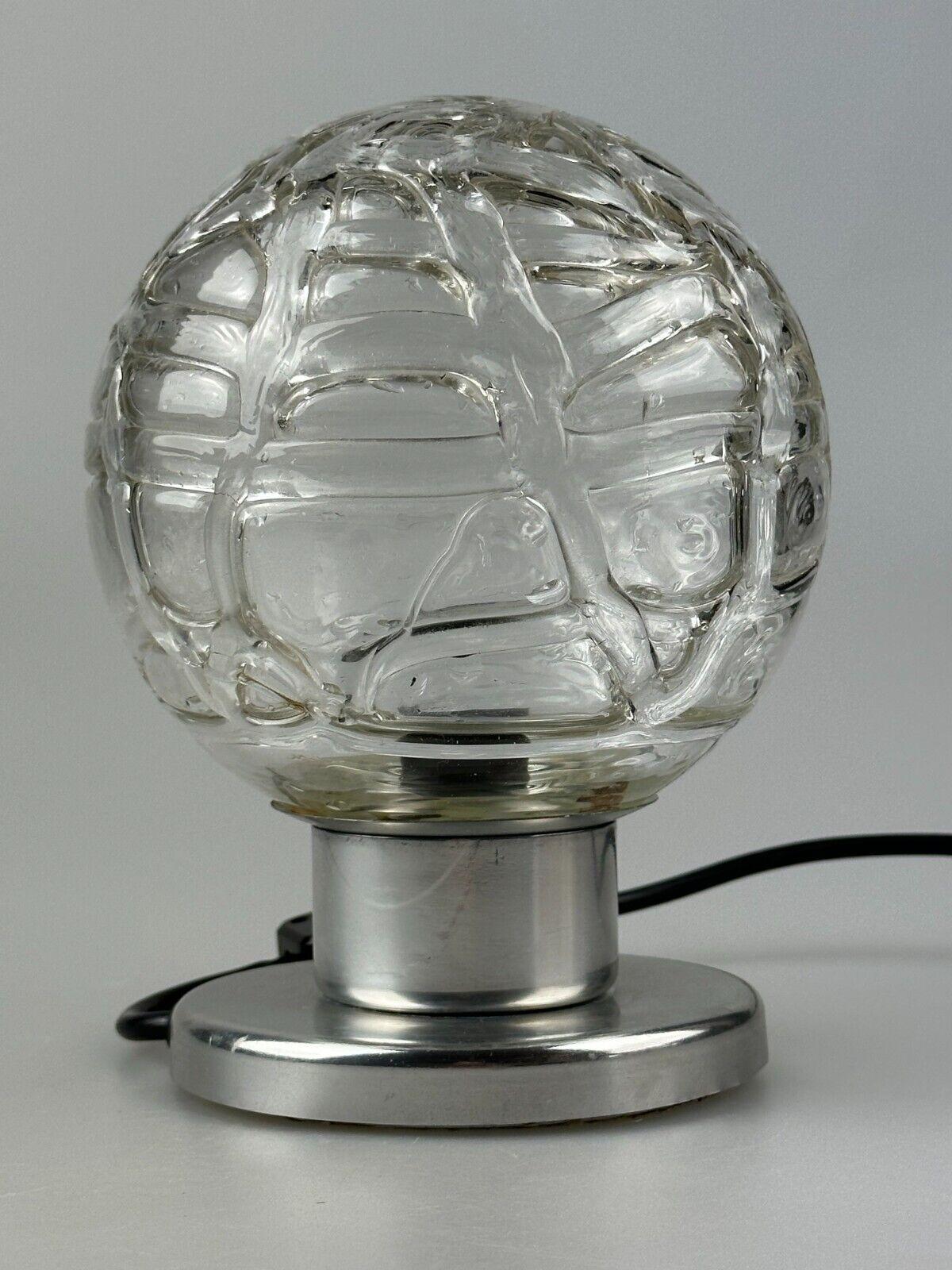 60s 70s lampara de mesa lampara de mesilla cromo Doria cristal space age design en venta 3