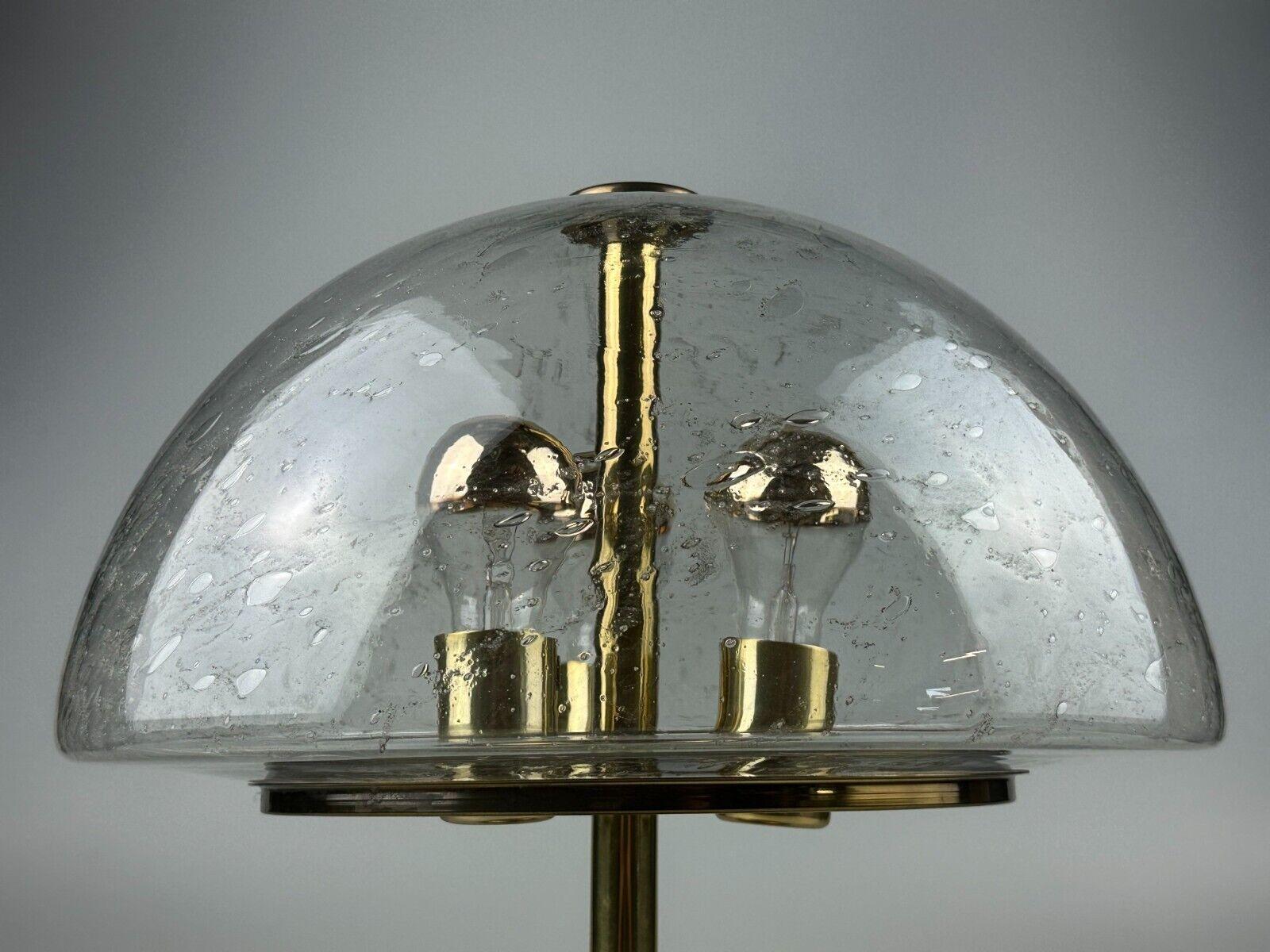 60s 70s table lamp by Doria Leuchten Germany glass brass Space Age For Sale 3