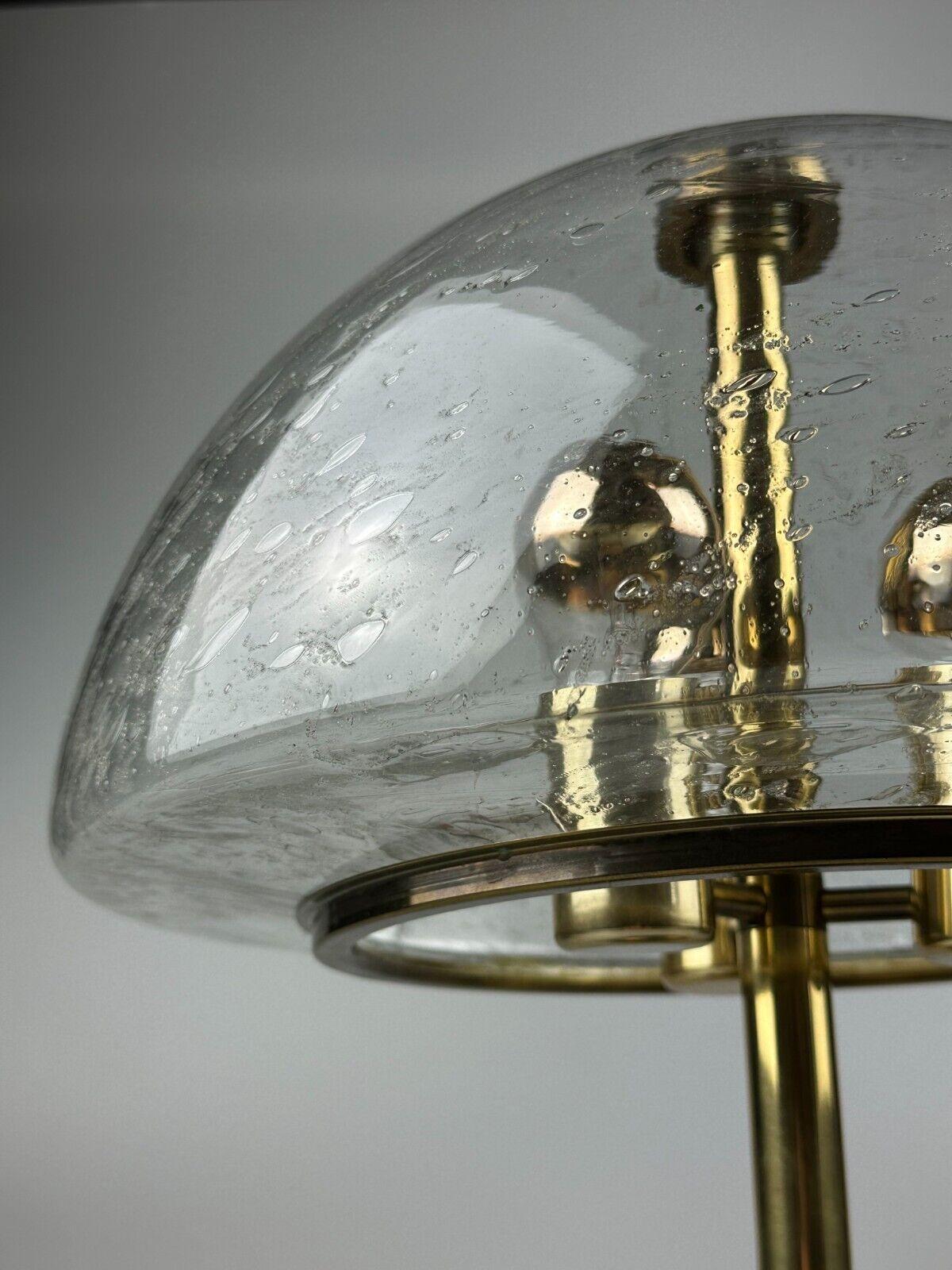 60s 70s table lamp by Doria Leuchten Germany glass brass Space Age For Sale 6