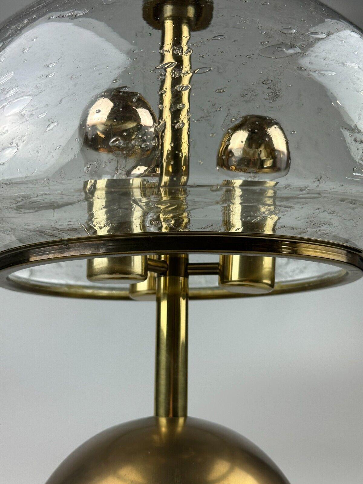 60s 70s table lamp by Doria Leuchten Germany glass brass Space Age For Sale 7