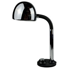 60er 70er Jahre Tischlampe Egon Hillebrand kugelförmige Lampe Space Age Metalldesign