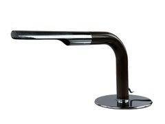 60s 70s table lamp Ingo Maurer Gulp tube lamp chrome metal Space Age