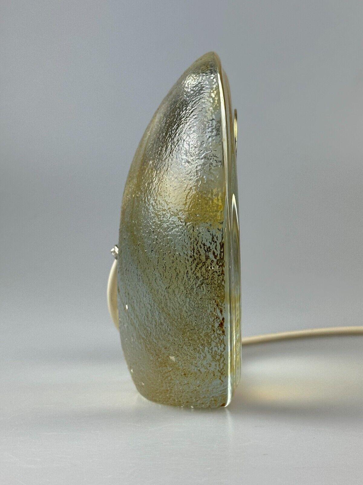 Fin du 20e siècle Lampe de table 60s 70s Murano glass brass color inclusions space age design en vente