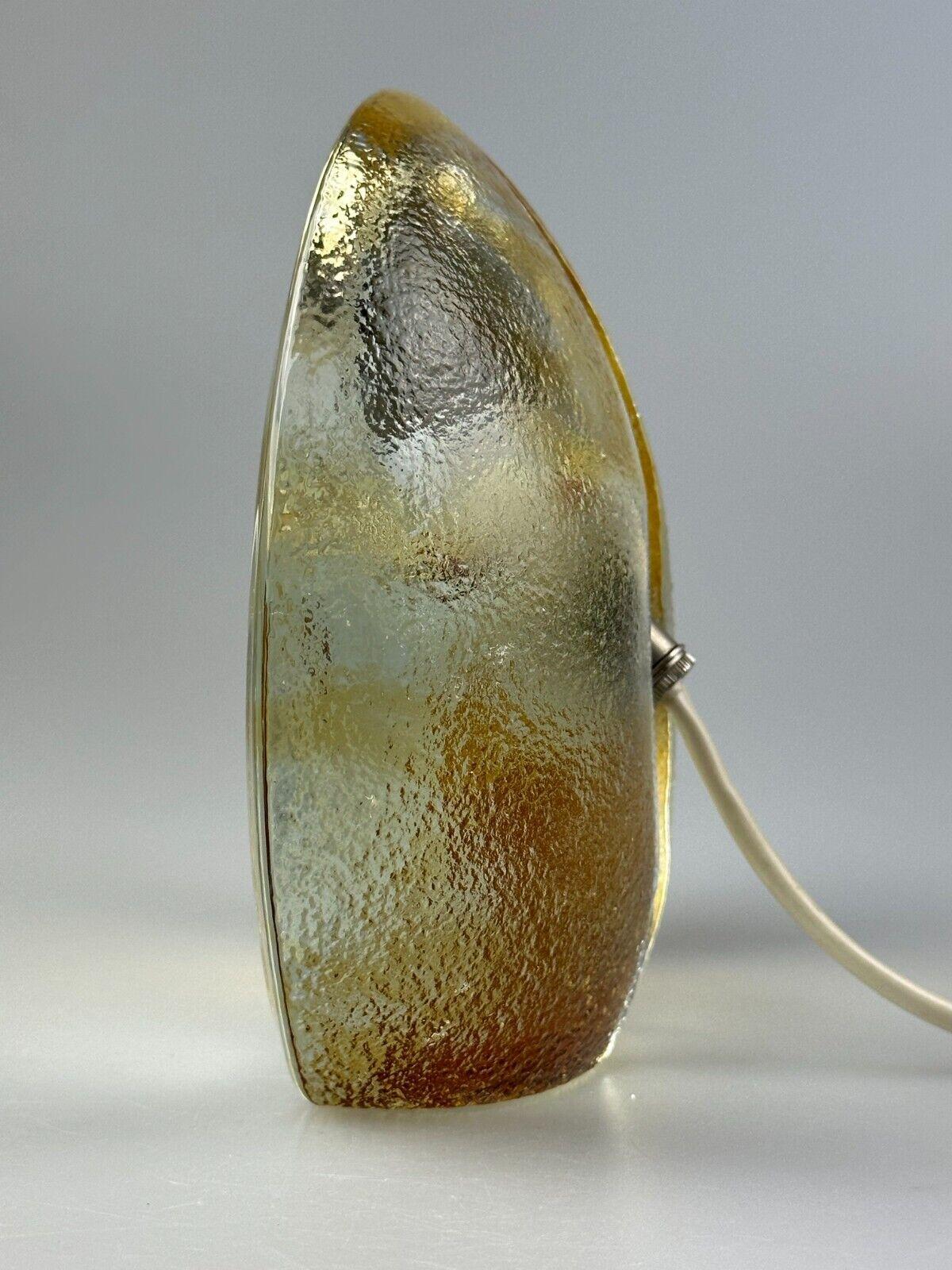 Lampe de table 60s 70s Murano glass brass color inclusions space age design en vente 2