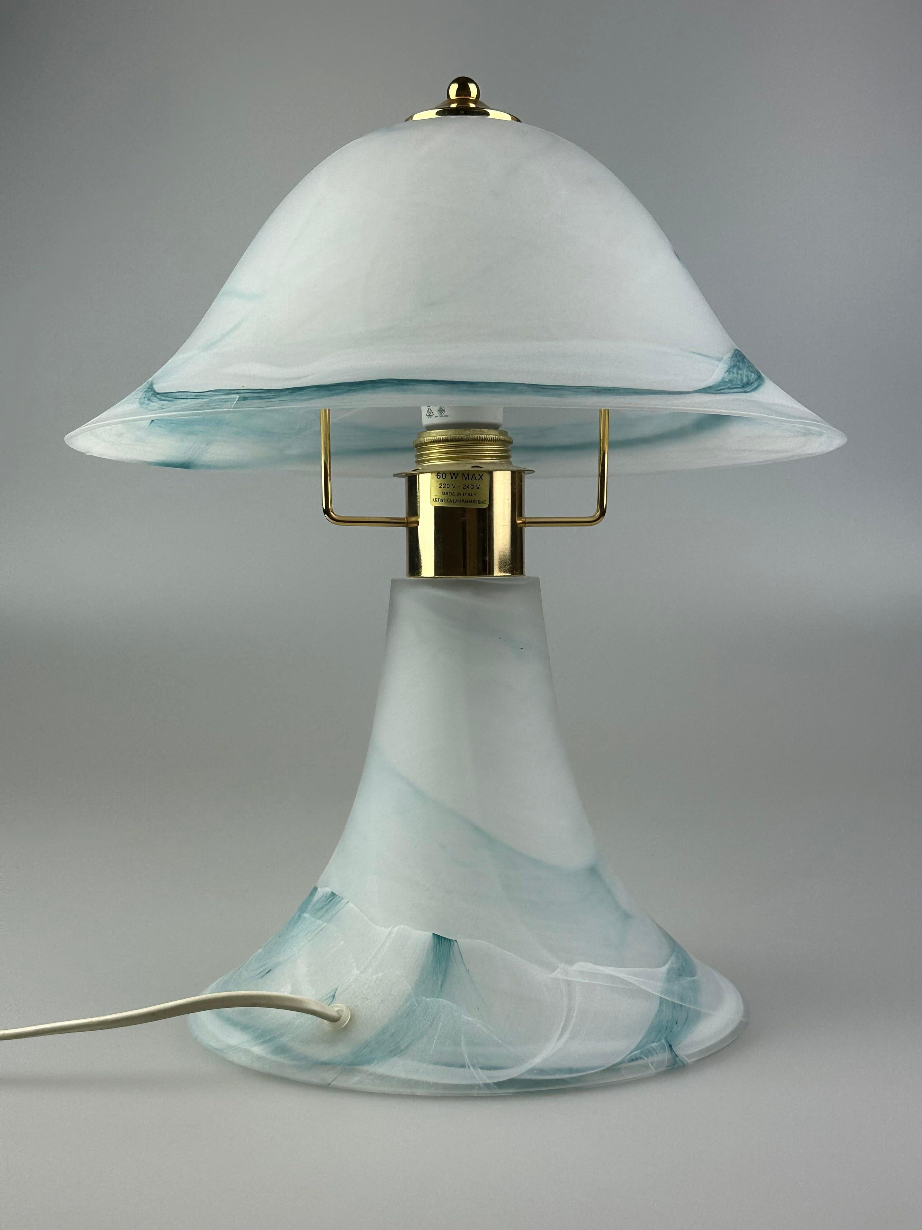 60s 70s lámpara de mesa lámpara de mesa de cristal de Murano Artistica Lampadari Italia en venta 8