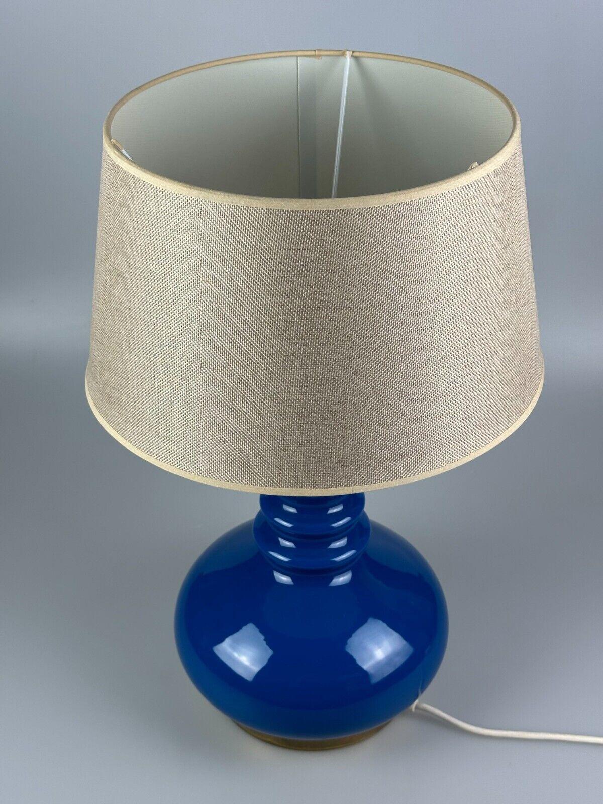 60s 70s table lamp with fabric shade made of glass & brass Germany Space Age For Sale 6