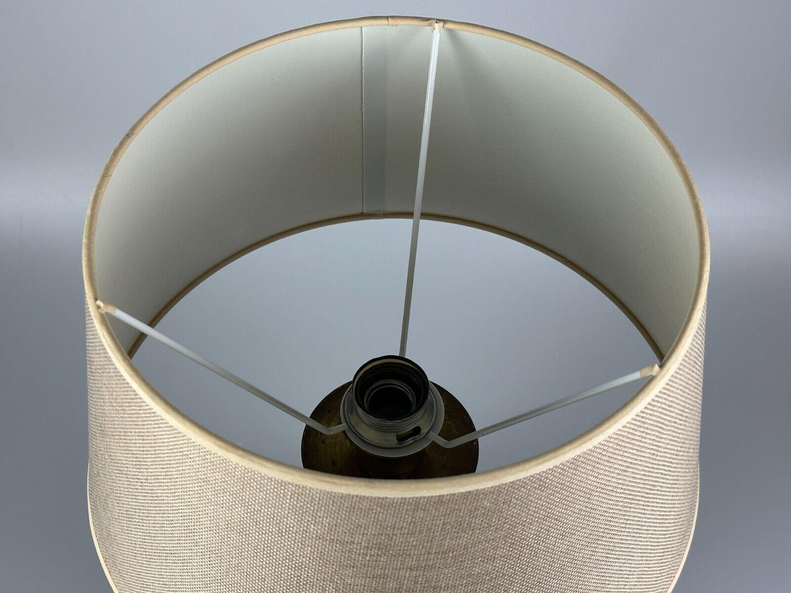 60s 70s table lamp with fabric shade made of glass & brass Germany Space Age For Sale 7
