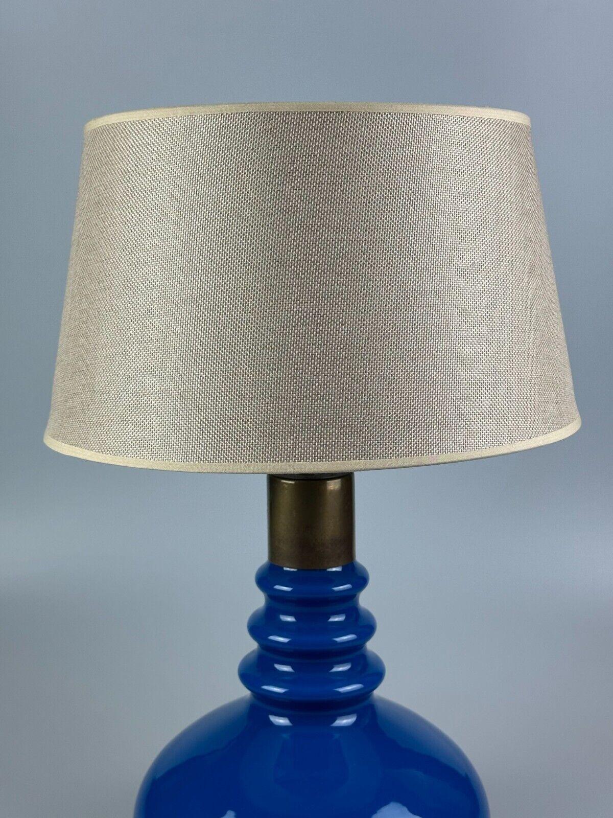 60s 70s table lamp with fabric shade made of glass & brass Germany Space Age For Sale 8