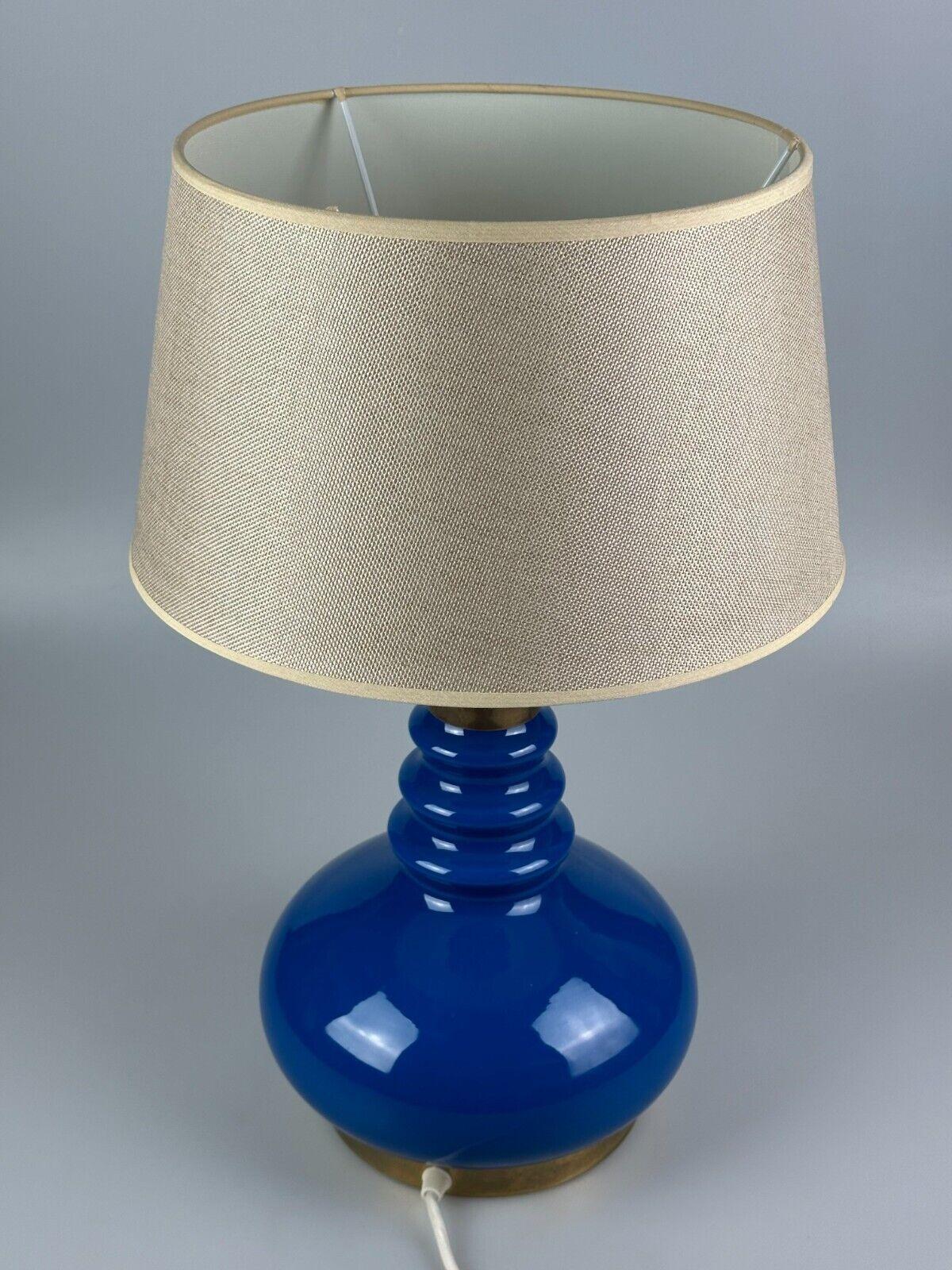 60s 70s table lamp with fabric shade made of glass & brass Germany Space Age For Sale 10