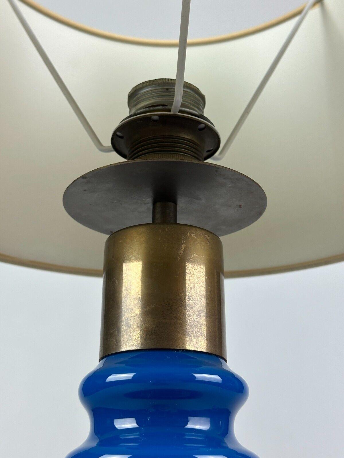 60s 70s table lamp with fabric shade made of glass & brass Germany Space Age For Sale 2
