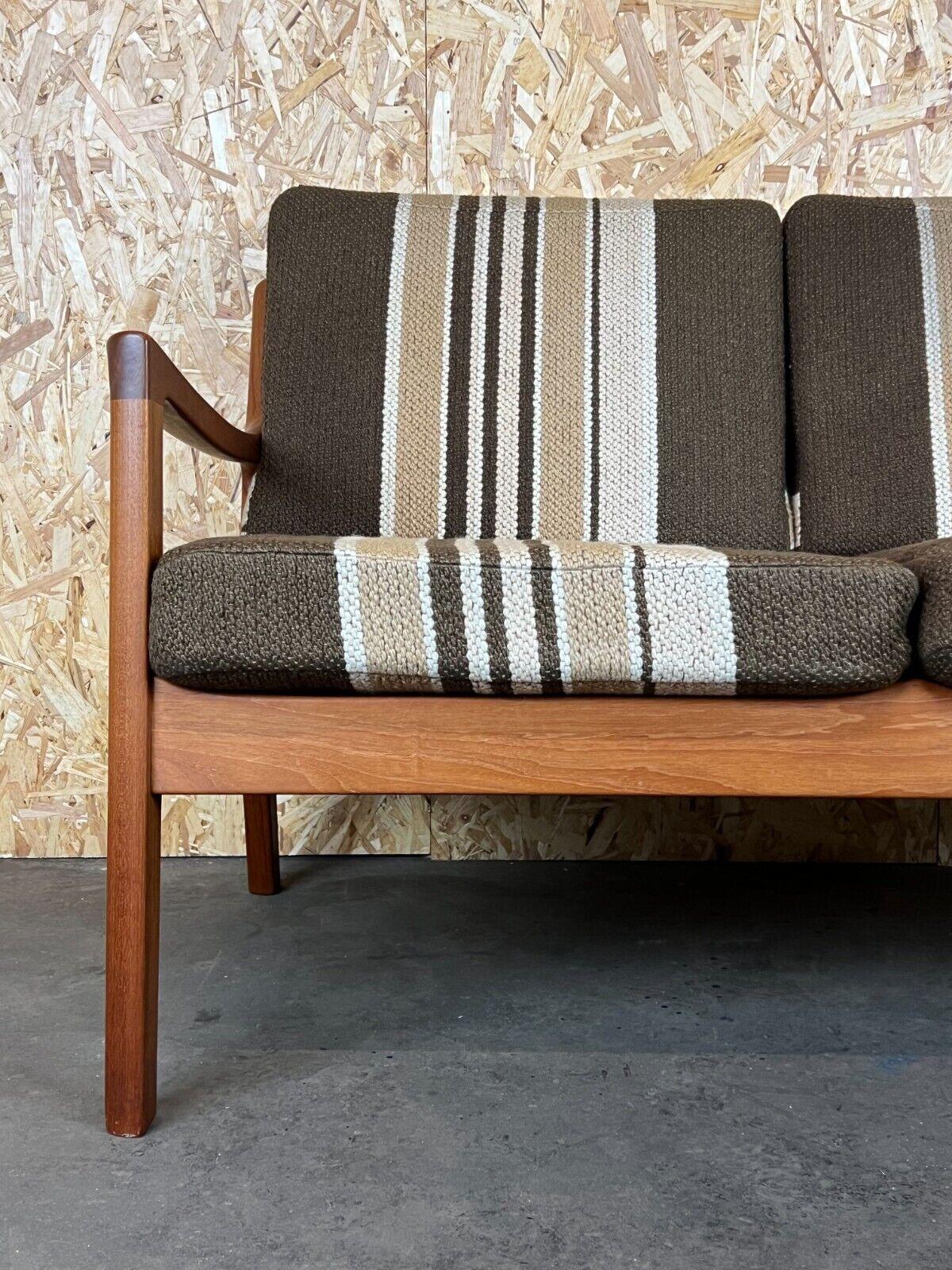 60er 70er Jahre Teakholz-Sofa mit 2 Sitzen Ole Wanscher Cado France & Son Dänisches Design im Angebot 2
