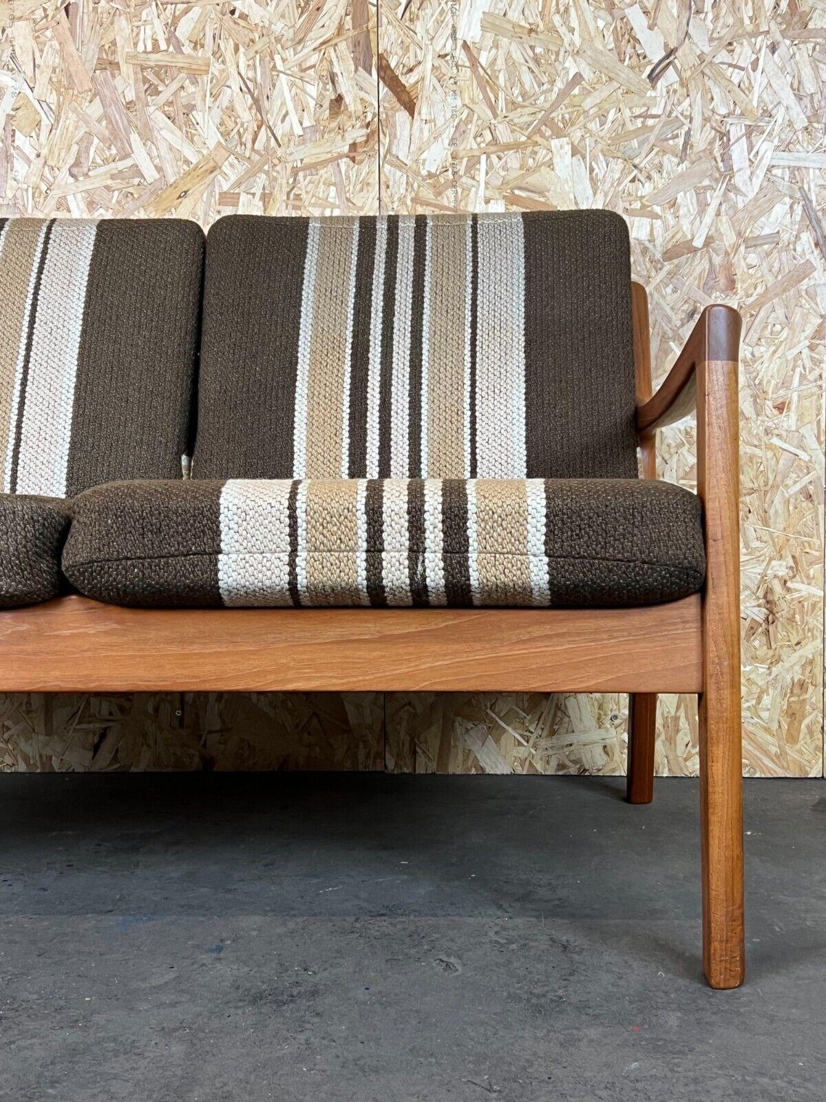 60er 70er Jahre Teakholz-Sofa mit 2 Sitzen Ole Wanscher Cado France & Son Dänisches Design im Angebot 1