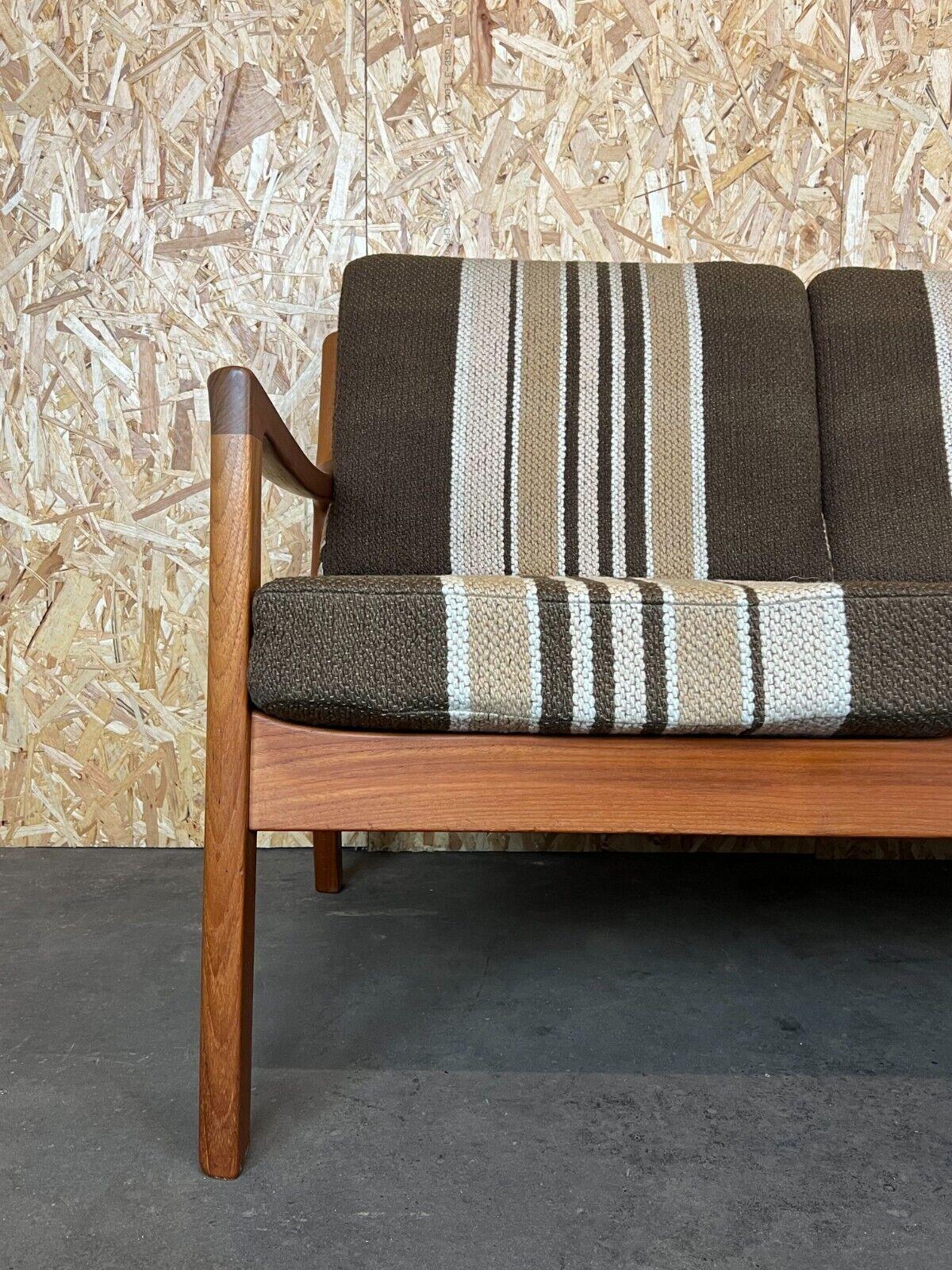 60s 70s Teak 3 Seater Sofa Couch Ole Wanscher Cado France & Son Danish Design For Sale 2