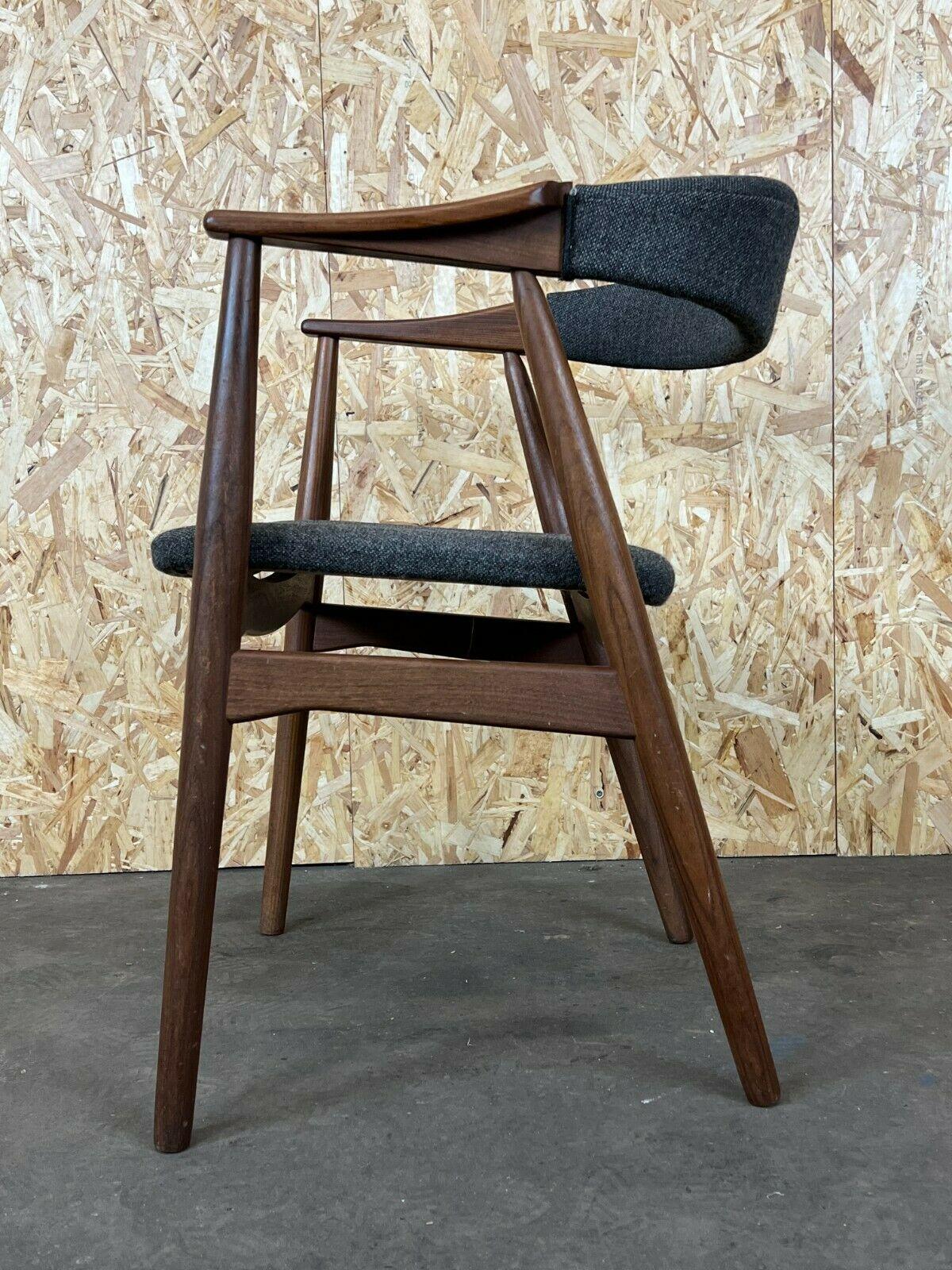 60s 70s Teak Armchair Desk Chair Th. Harlev for Farstrup For Sale 1